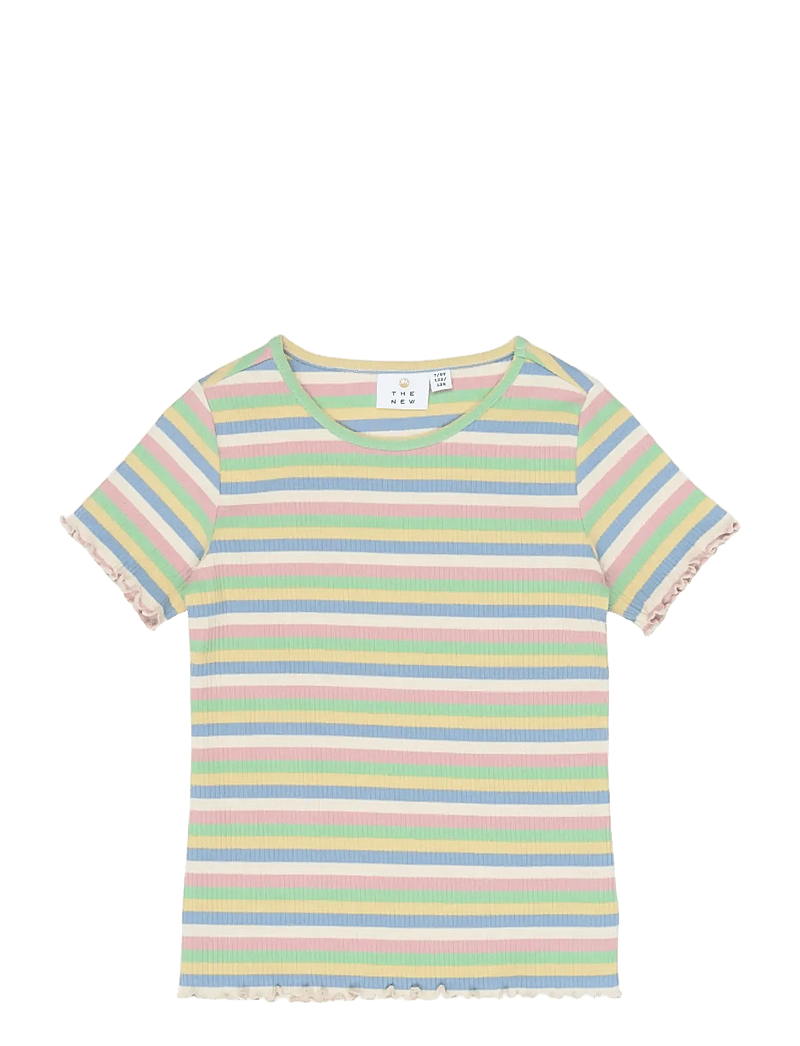 The New - TNStella S_S Rib Tee - lühikeste varrukatega t-särgid - multi striped - 0