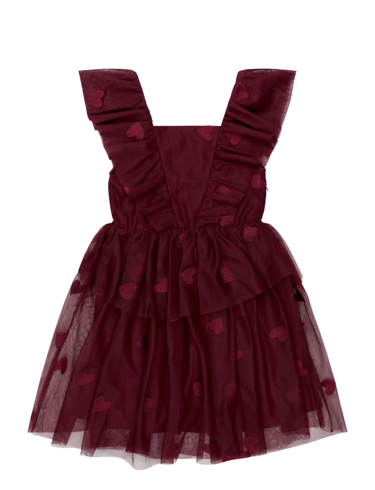 The New TNVohanna S_L Mesh Dress - Osta suuruse järgi - BURGUNDY EMB TN / burgundy