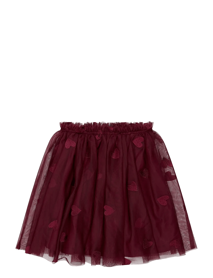 The New - TNVohanna Mesh Skirt - tüllseelikud - burgundy emb tn - 0