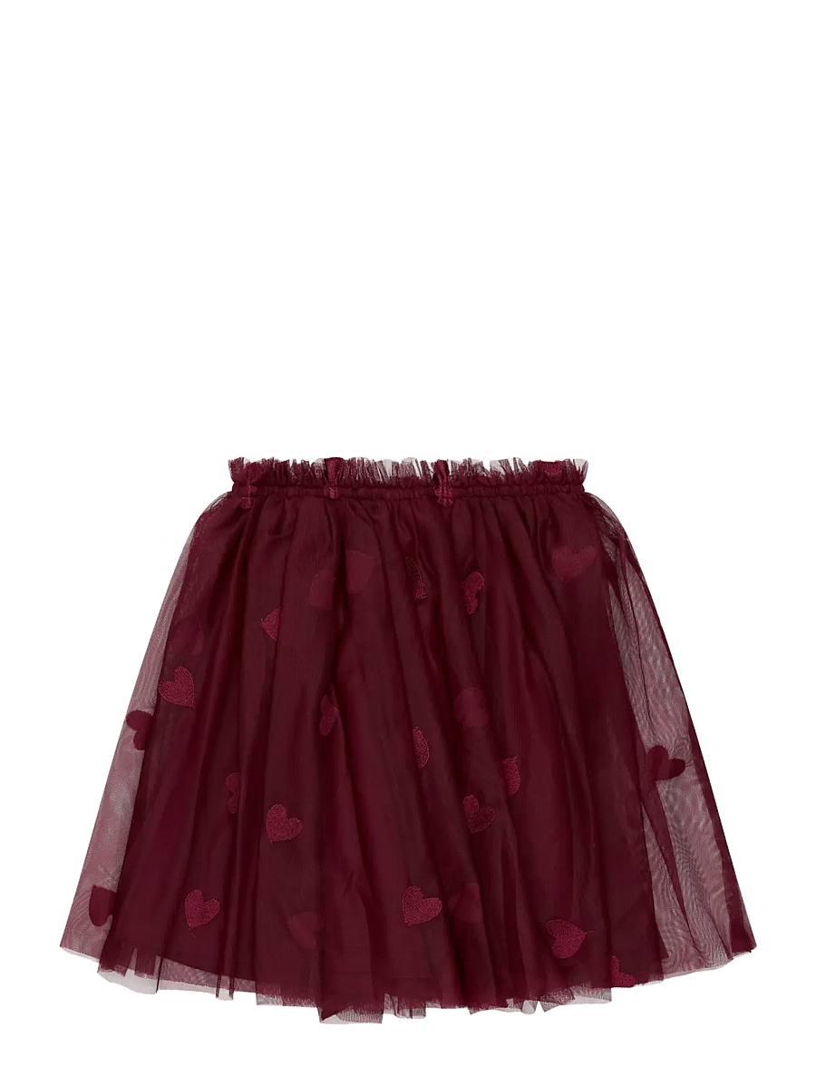 The New - TNVohanna Mesh Skirt - tylnederdel - burgundy emb tn - 1