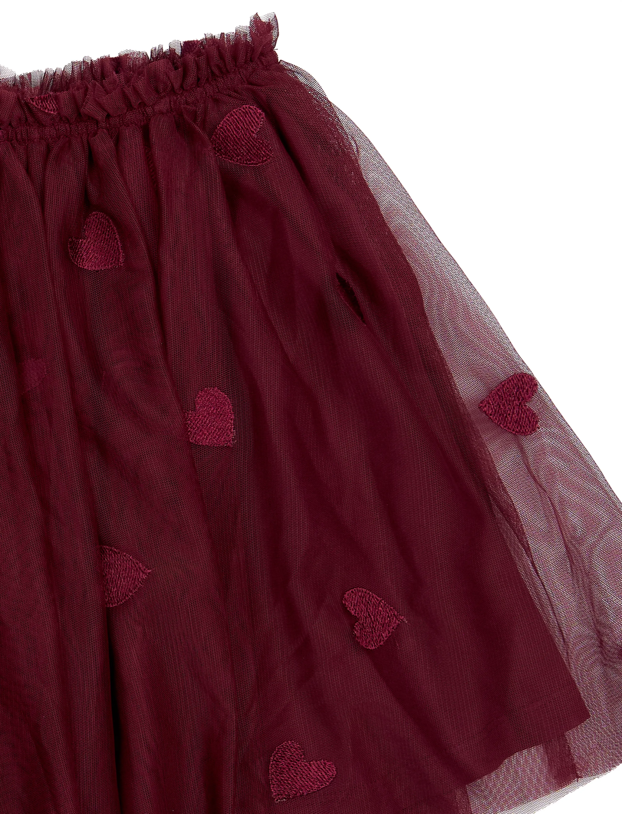 The New - TNVohanna Mesh Skirt - tüllseelikud - burgundy emb tn - 1
