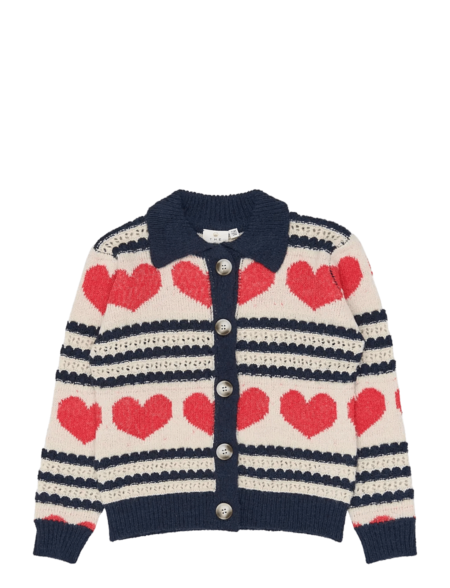 The New - TNVallie Jacquard Cardigan - cardigans - gardenia striped - 1