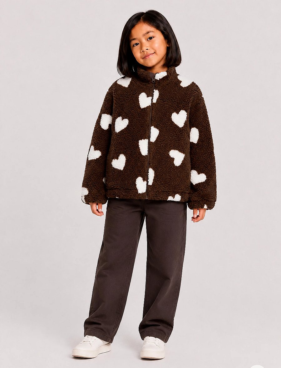 The New - TNUnita OS Teddy Jacket - fleecejacken - chestnut aop - 0