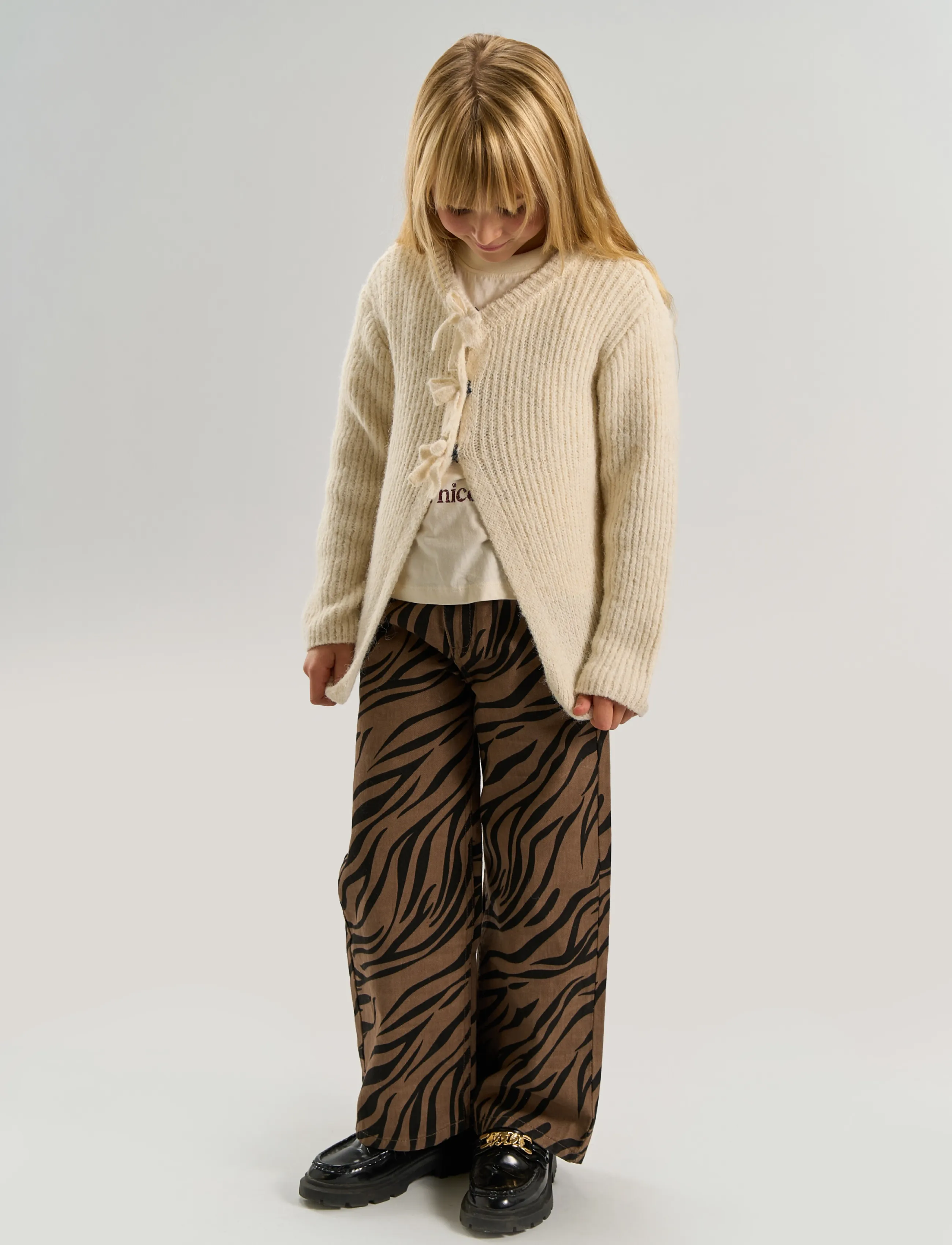 The New Tnvalencia Knit Cardigan, 122/128, Jackets & Coats, Creme - Light Jackets, Kinder