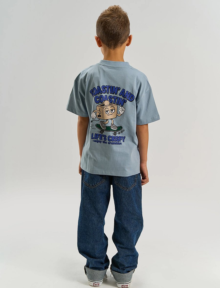 The New - TNVilmar OS S_S Tee - kortærmede t-shirts - ashley blue - 3