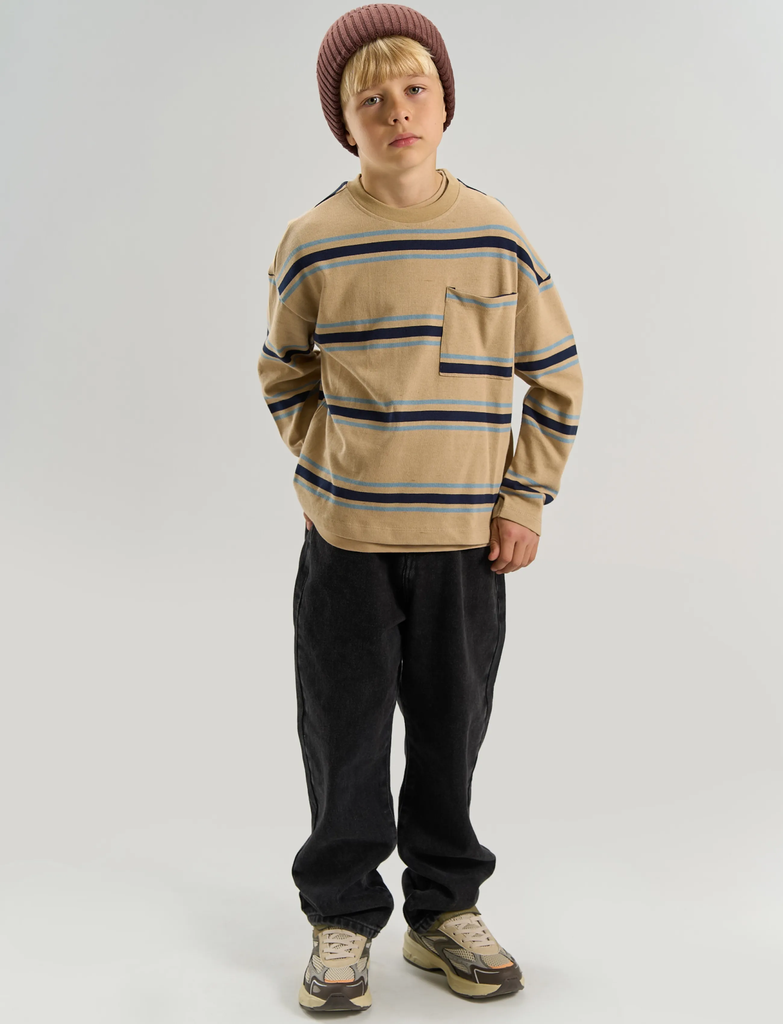 The New TNThor OS L_S Heavy Tee - T-särgid - HUMUS / beige