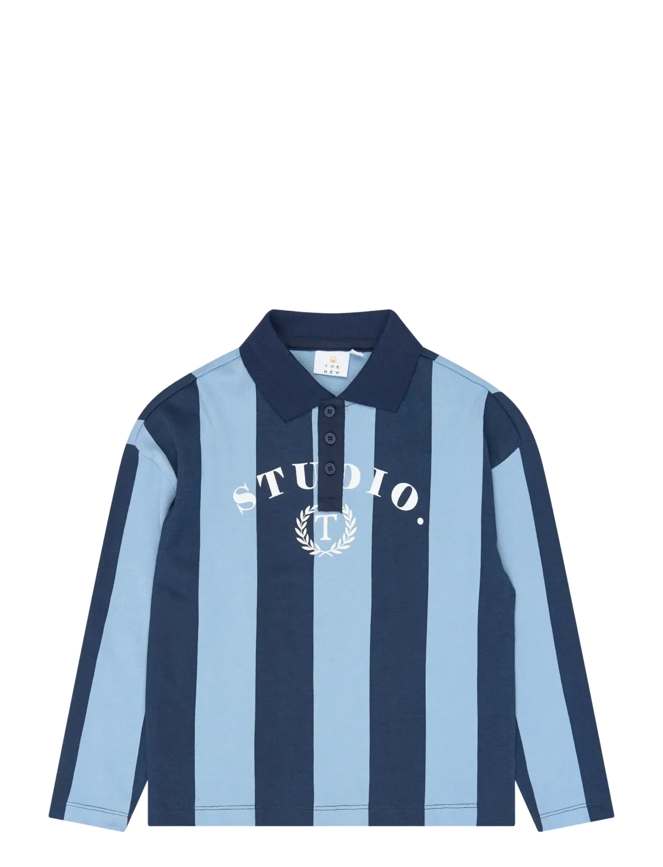 The New TNVudio OS L_S Polo - The New - NAVY BLAZER STRIPED / navy