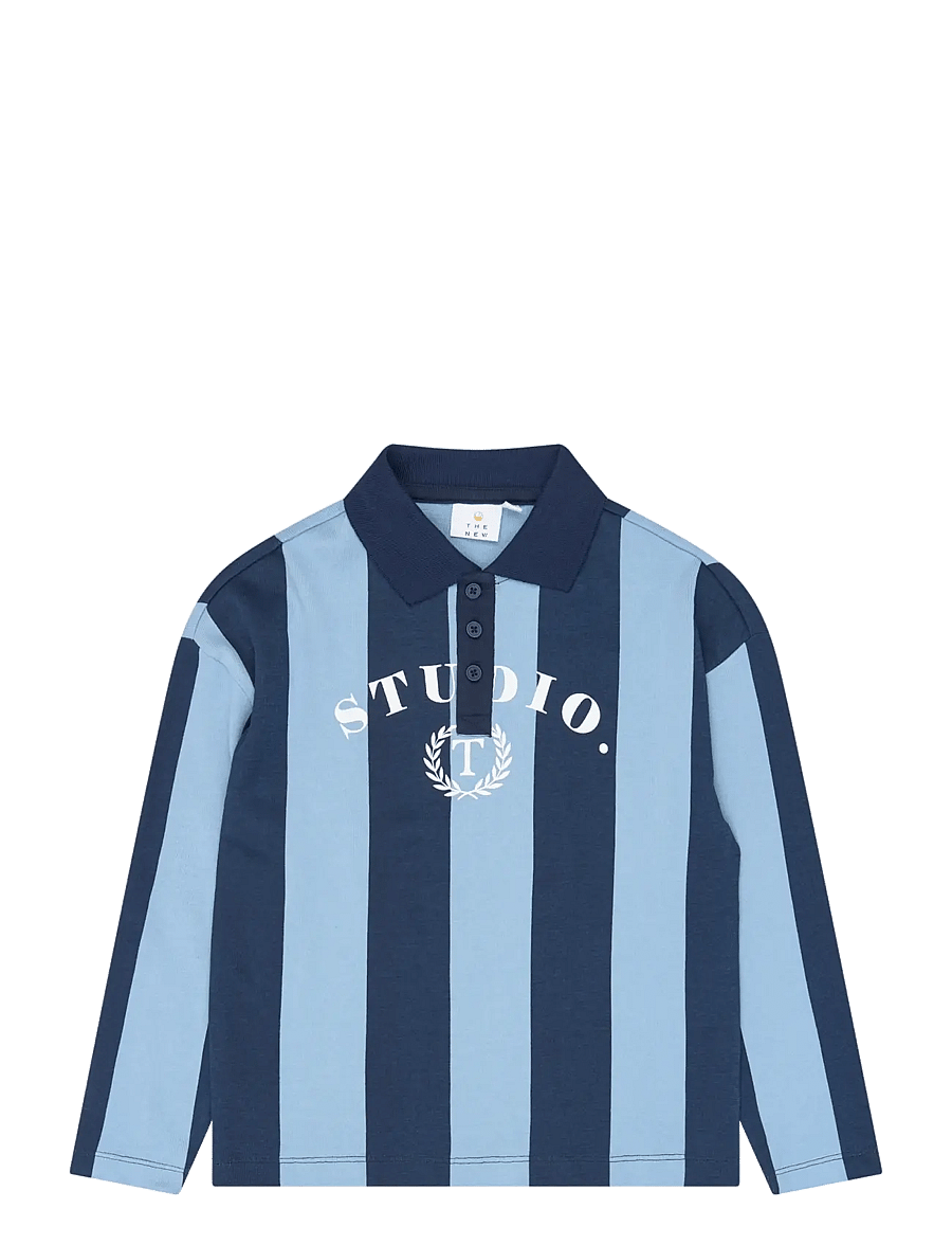 The New - TNVudio OS L_S Polo - langærmede poloer - navy blazer striped - 1