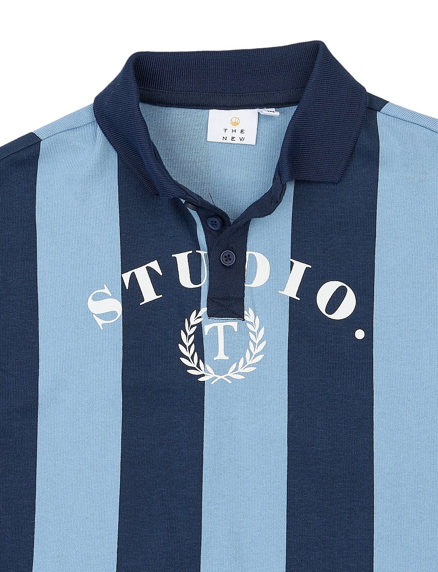 The New - TNVudio OS L_S Polo - langærmede poloer - navy blazer striped - 4