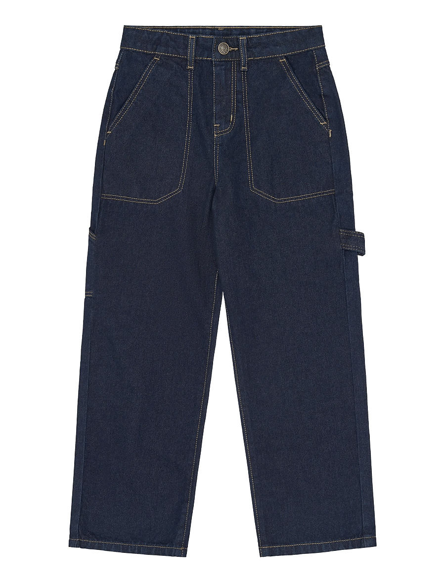 The New - TNBern Baggy Fit Worker Jeans - unwashed blue denim 398 - 1