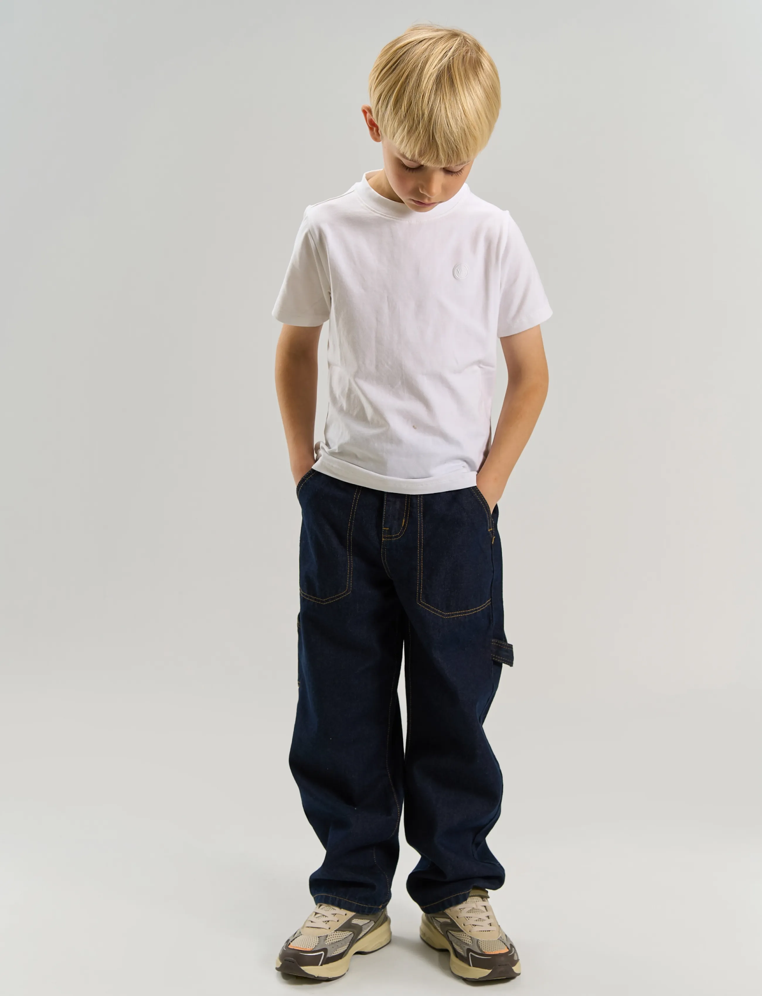 The New Tnbern Baggy Fit Worker Jeans, 14, Marineblau - Wide Kinder