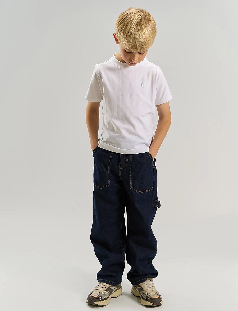 The New - TNBern Baggy Fit Worker Jeans - unwashed blue denim 398 - 0
