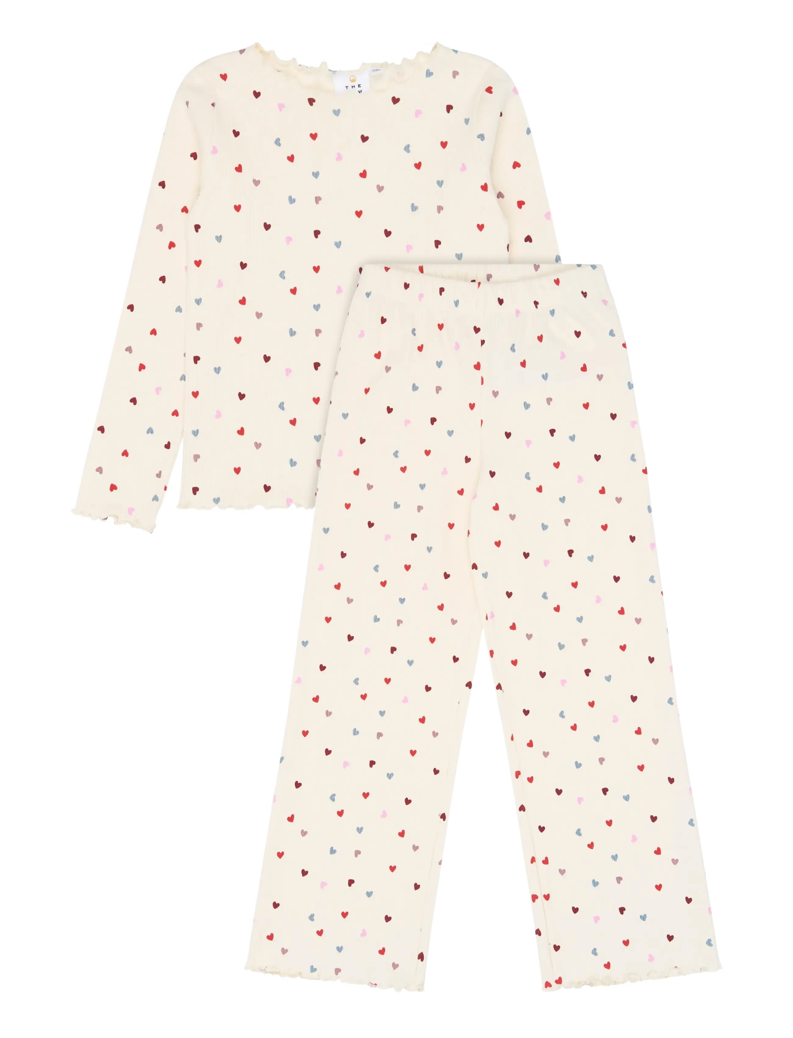 The New TNVerina L_S Rib Set - The New - GARDENIA AOP / cream