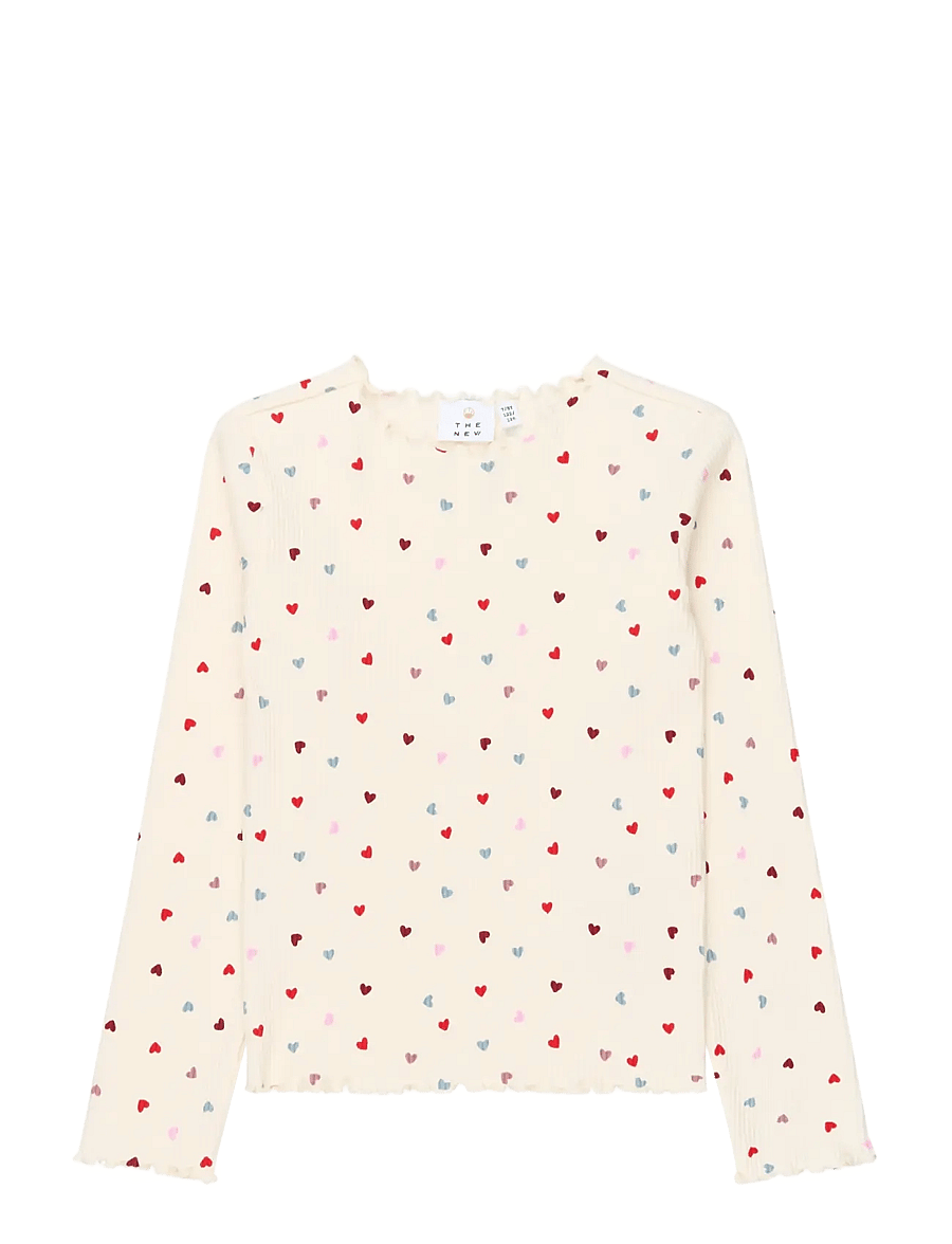 The New - TNVerina L_S Rib Set - pyjamasset - gardenia aop - 1
