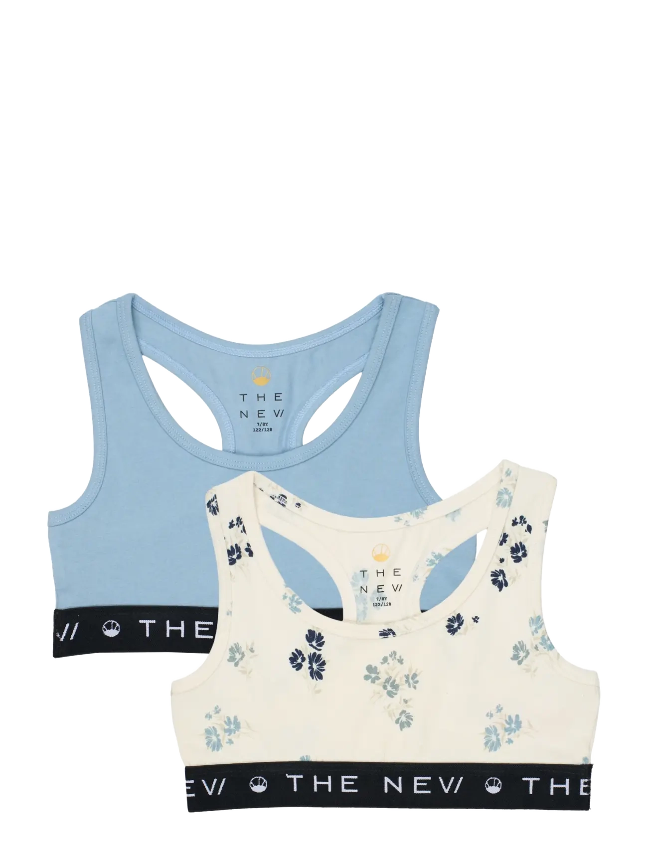 The New Tnthe New Top 2-Pack, 122/128, Blue, Undertøj > Toppe, Børn