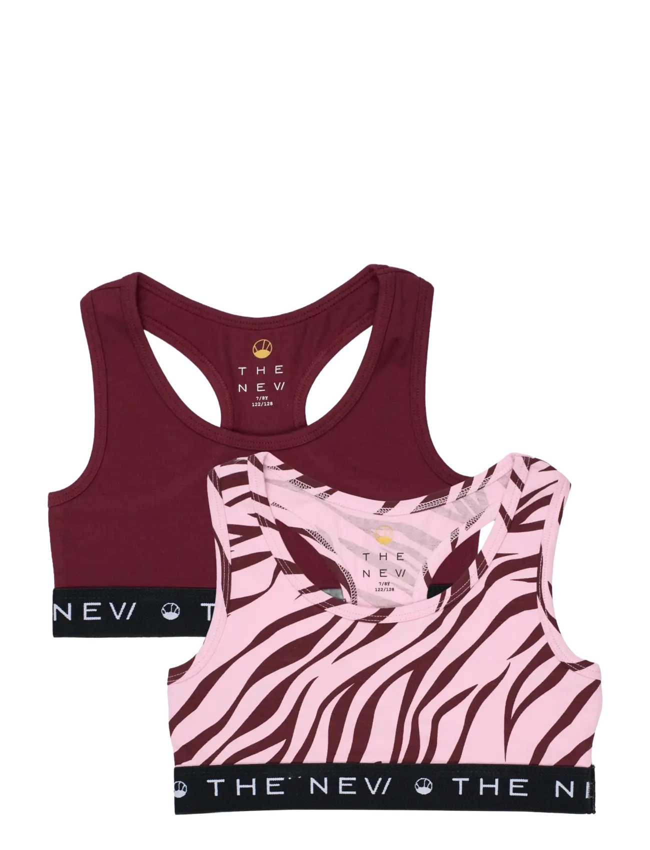 The New Tnthe New Top 2-Pack, Børn, Bralette 2-Pak, Bordeaux, Str: 122/128