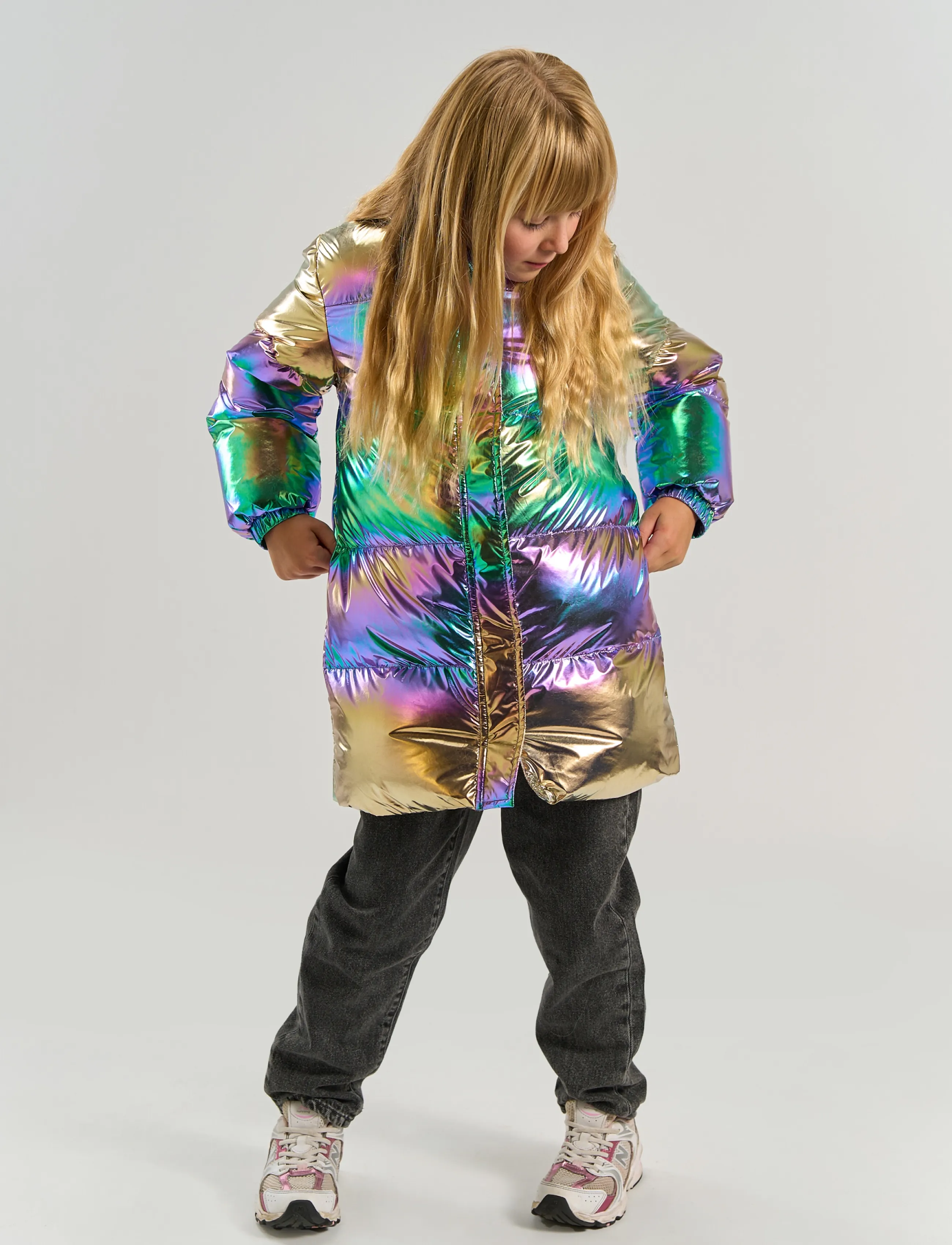 The New - TNUnicca Long Puffer Jacket - steppjacken - metallic multicolor - 3