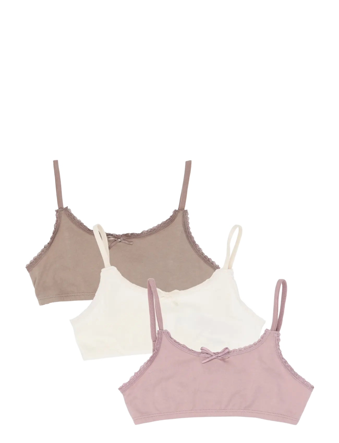 The New Tnsuri Short Strap Top 3-Pack, Børn, Bralette 3-Pak, Multi/mønstret, Str: 146/152