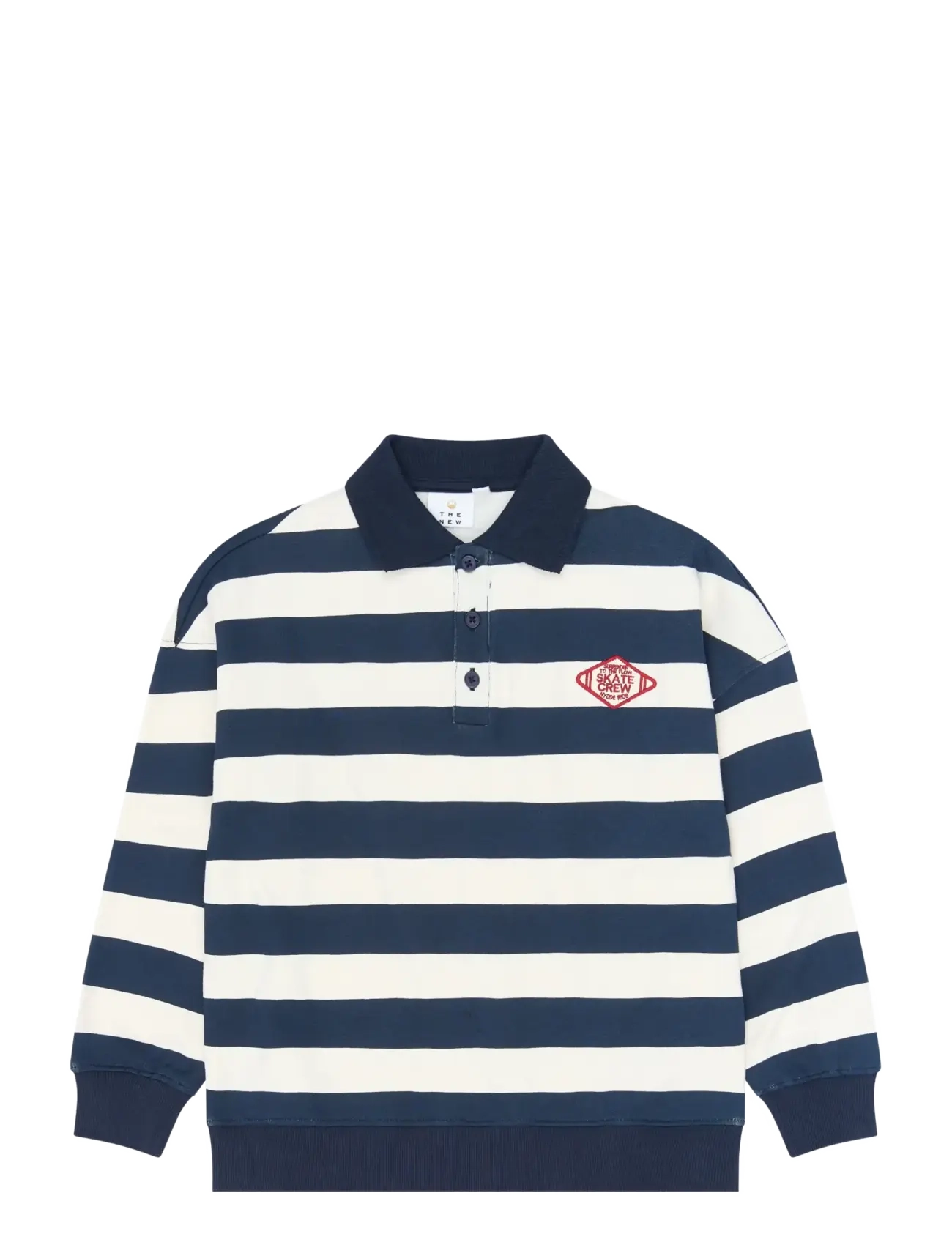 The New - TNYidar OS Polo Sweatshirt - pikkade varrukatega polod - navy blazer striped - 1