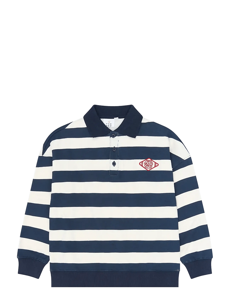 The New - TNYidar OS Polo Sweatshirt - pikkade varrukatega polod - navy blazer striped - 1