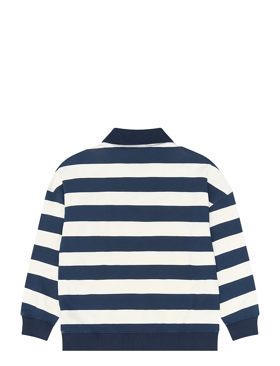 The New - TNYidar OS Polo Sweatshirt - pikkade varrukatega polod - navy blazer striped - 2