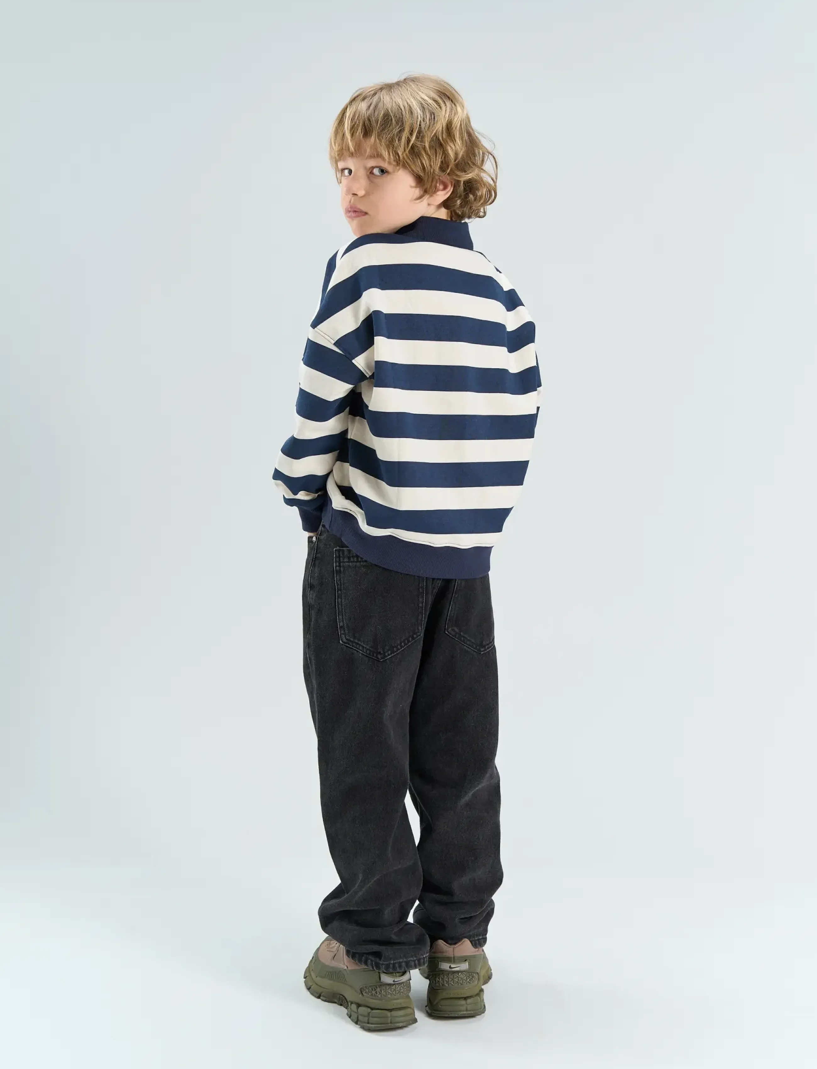 The New - TNYidar OS Polo Sweatshirt - pikkade varrukatega polod - navy blazer striped - 3