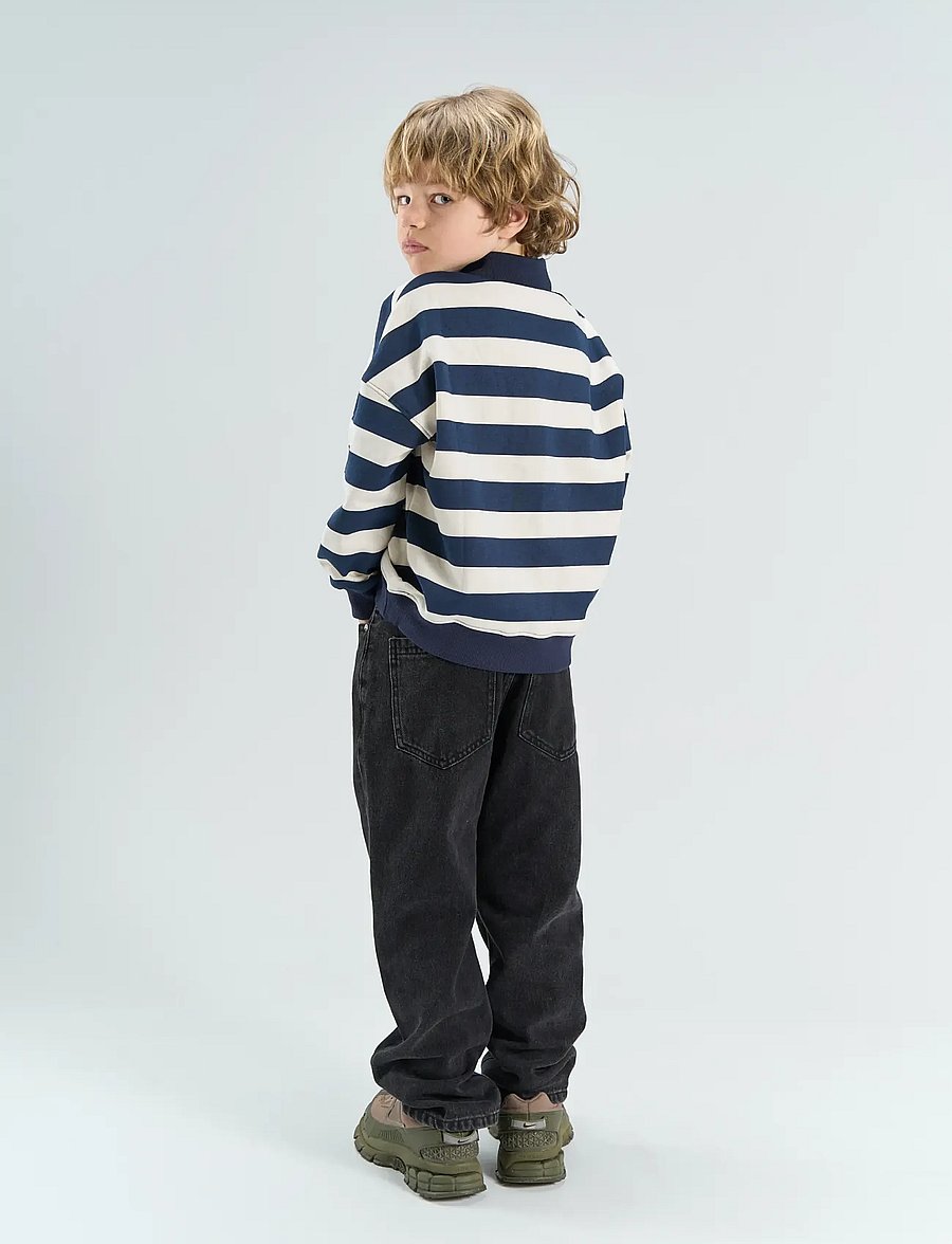 The New - TNYidar OS Polo Sweatshirt - pikkade varrukatega polod - navy blazer striped - 3