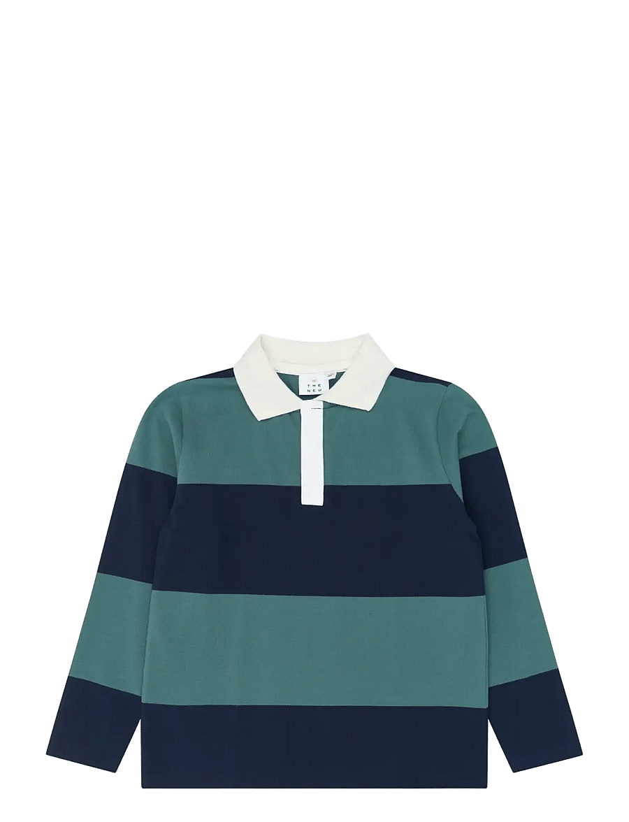 The New - TNYaron L_S Pique Polo - langärmelig poloshirt - navy blazer striped - 1