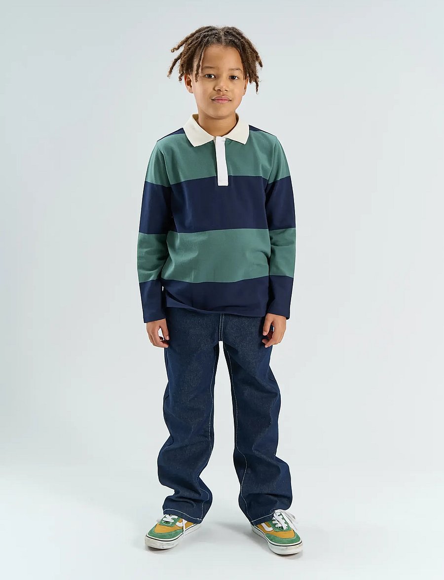 The New - TNYaron L_S Pique Polo - langärmelig poloshirt - navy blazer striped - 0
