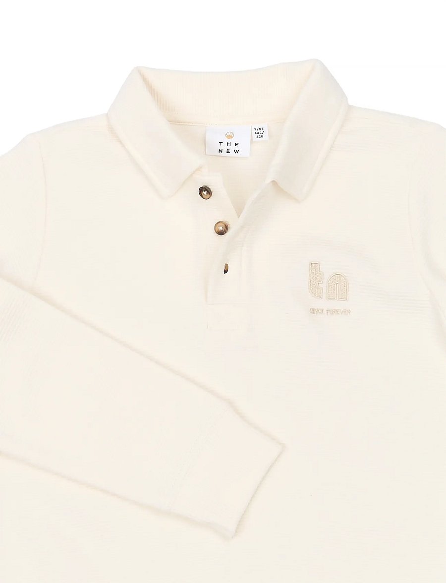 The New - TNYanko L_S Structured Polo - pikkade varrukatega polod - gardenia - 4
