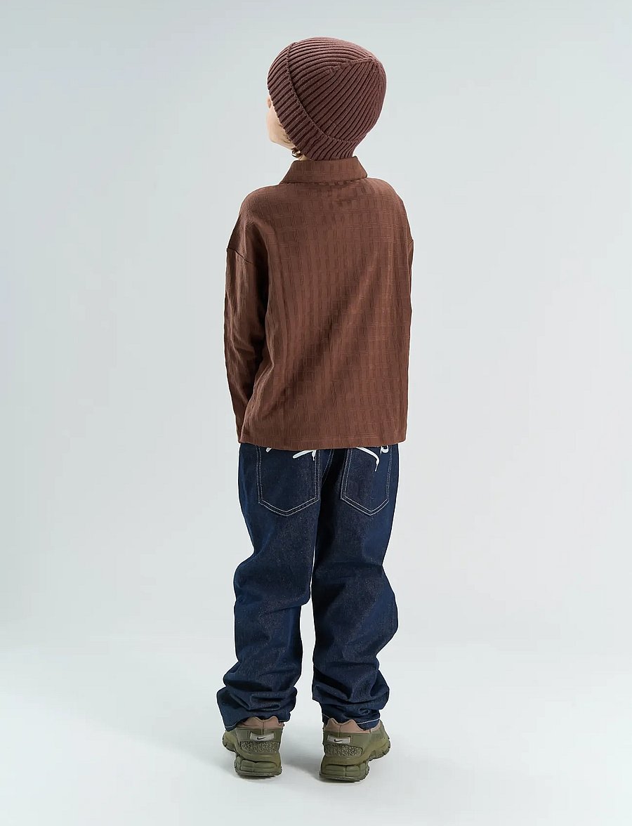 The New - TNYoel OS L_S Structured Shirt - dressipluusid - chestnut - 4