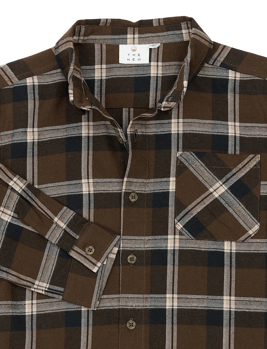 The New - TNYakim OS L_S Flannel Shirt - navy blazer check - 4