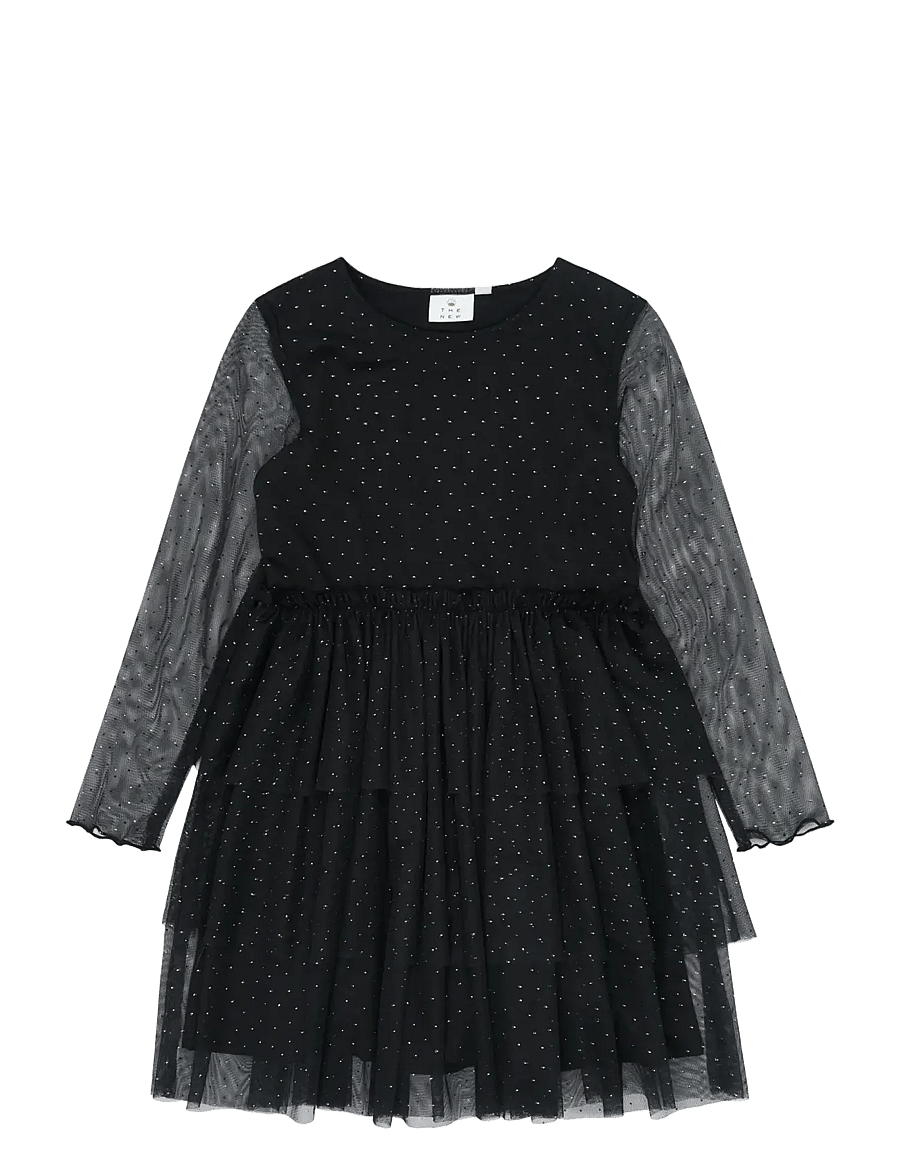 The New - TNYancy L_S Mesh Dress - partykleider - black beauty - 1