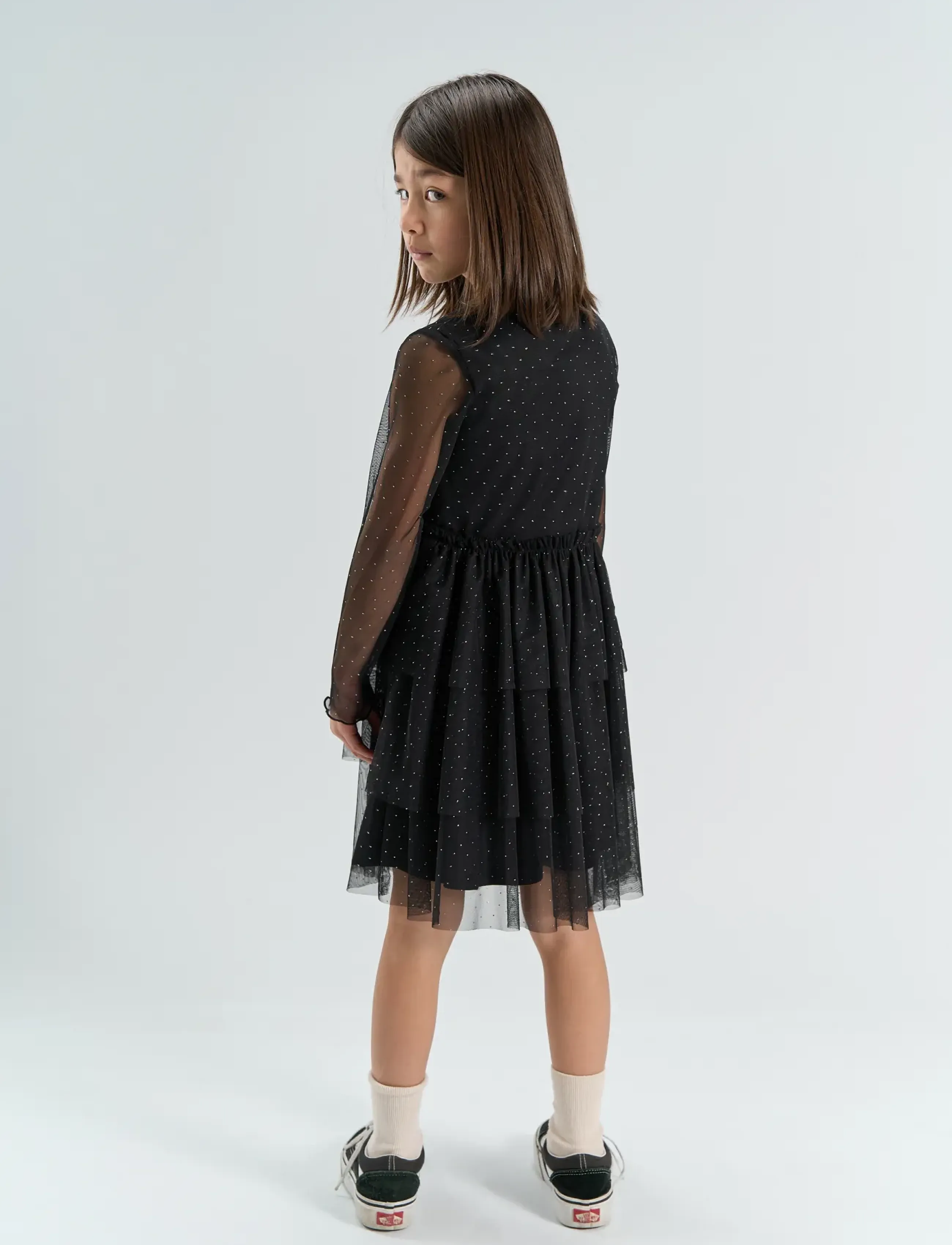 The New - TNYancy L_S Mesh Dress - partykleider - black beauty - 3