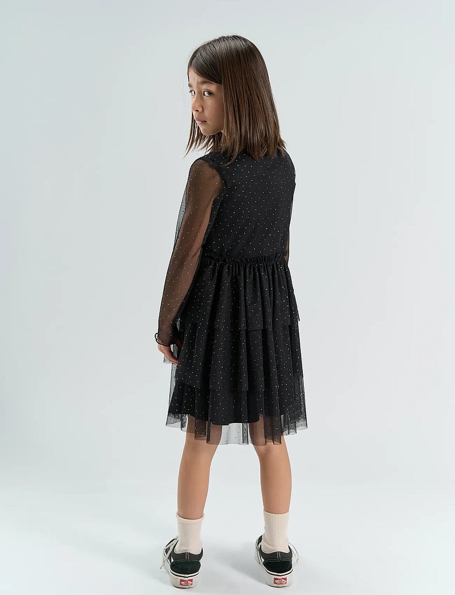 The New - TNYancy L_S Mesh Dress - partykleider - black beauty - 3
