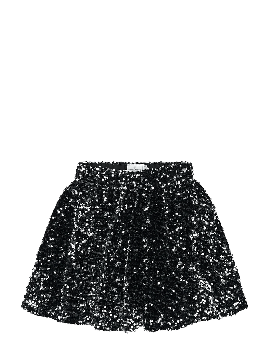 The New - TNYarlin Sequin Skirt - korta kjolar - black beauty - 1