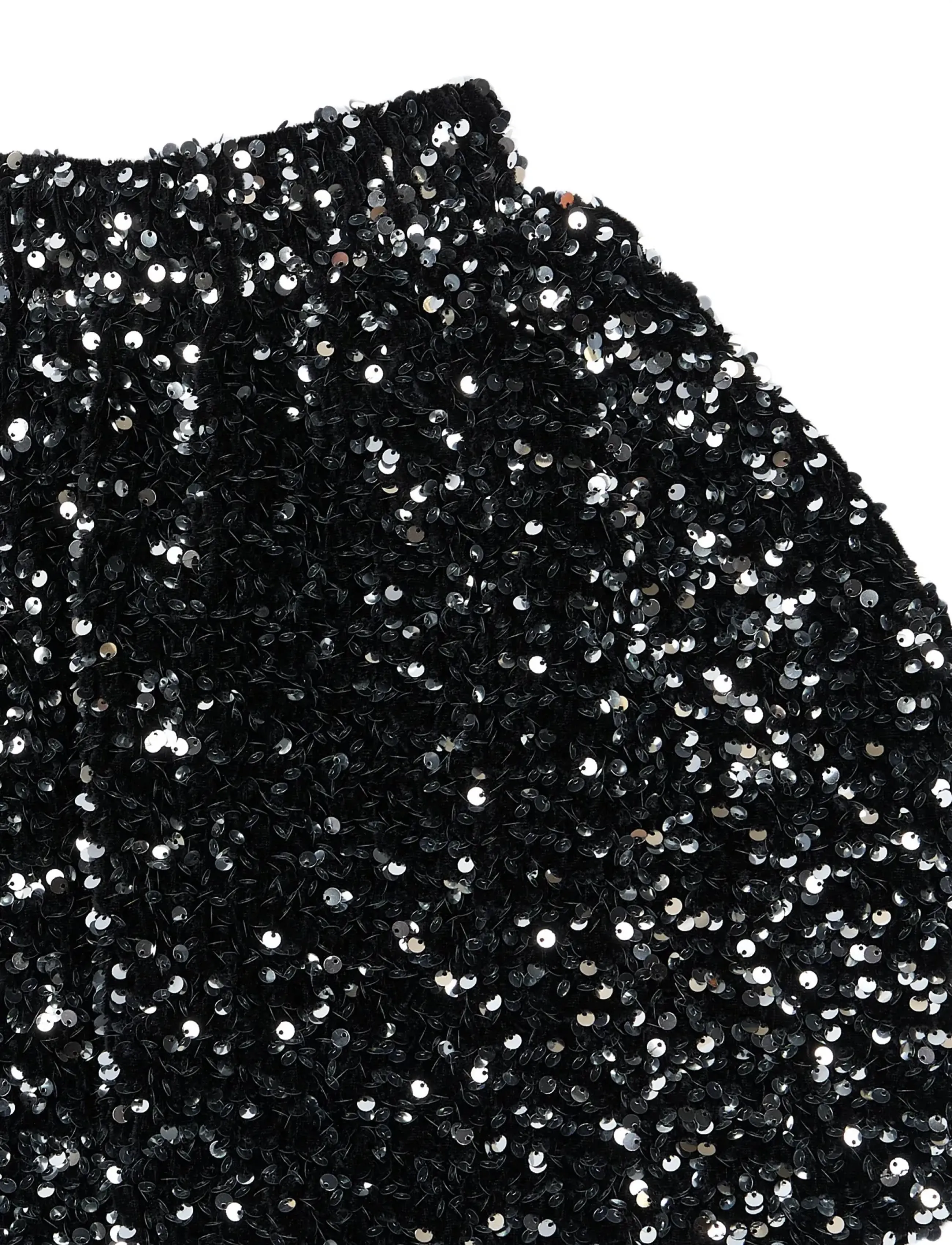 The New - TNYarlin Sequin Skirt - korta kjolar - black beauty - 4