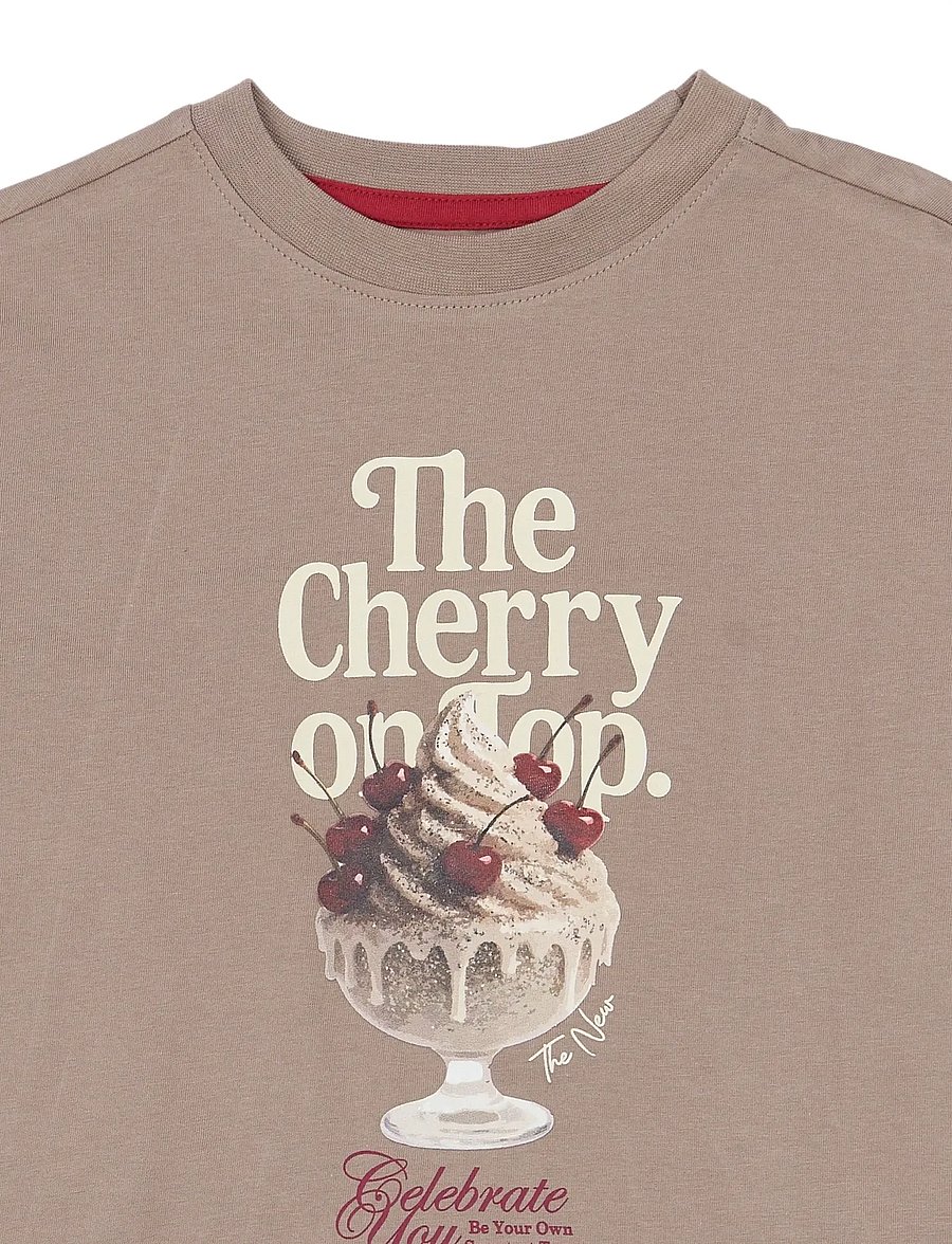 The New - TNYoletta OS S_S Tee - kurzärmelige - taupe gray tn - 4