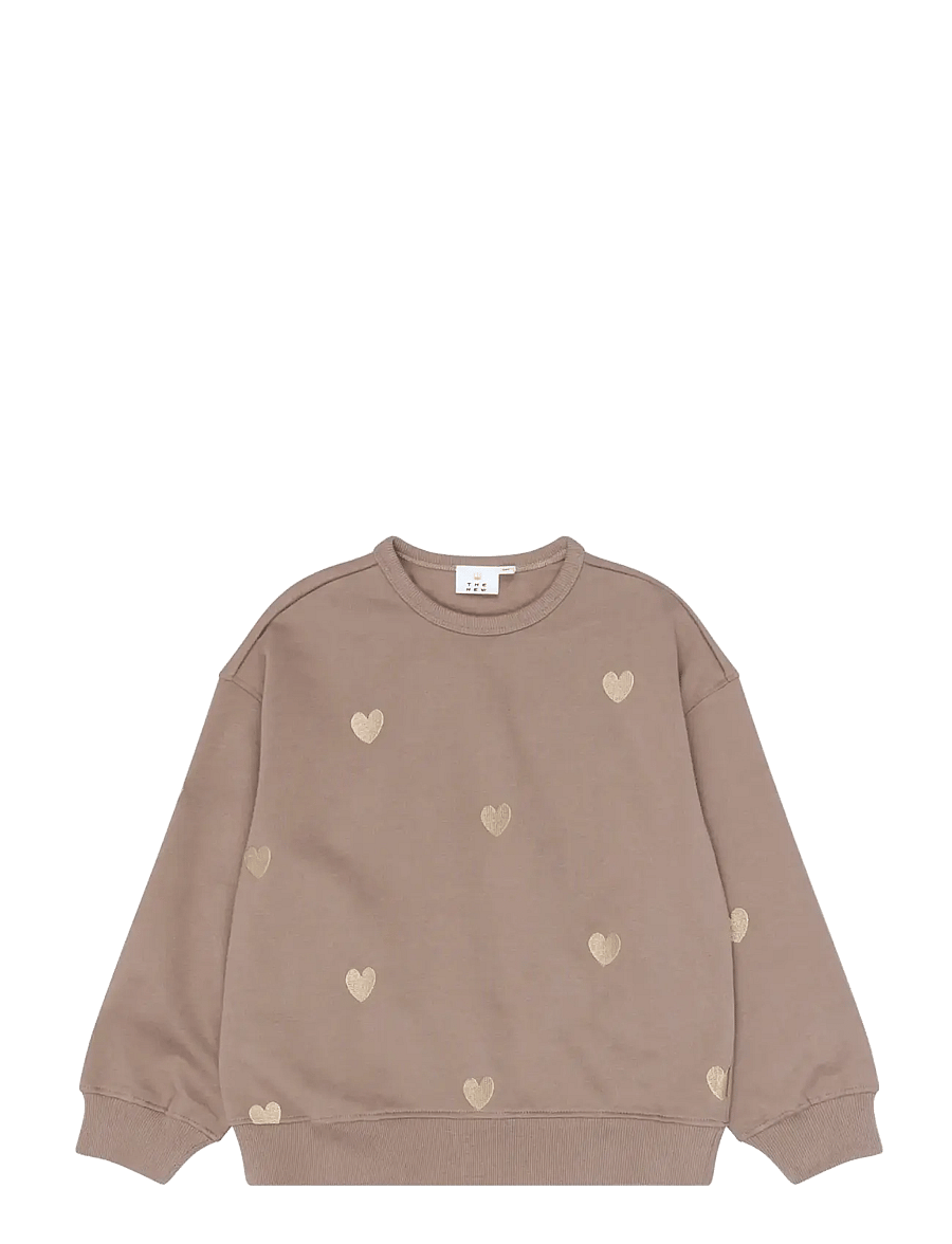 The New - TNYolaine OS Sweatshirt - dressipluusid - taupe gray emb tn - 1