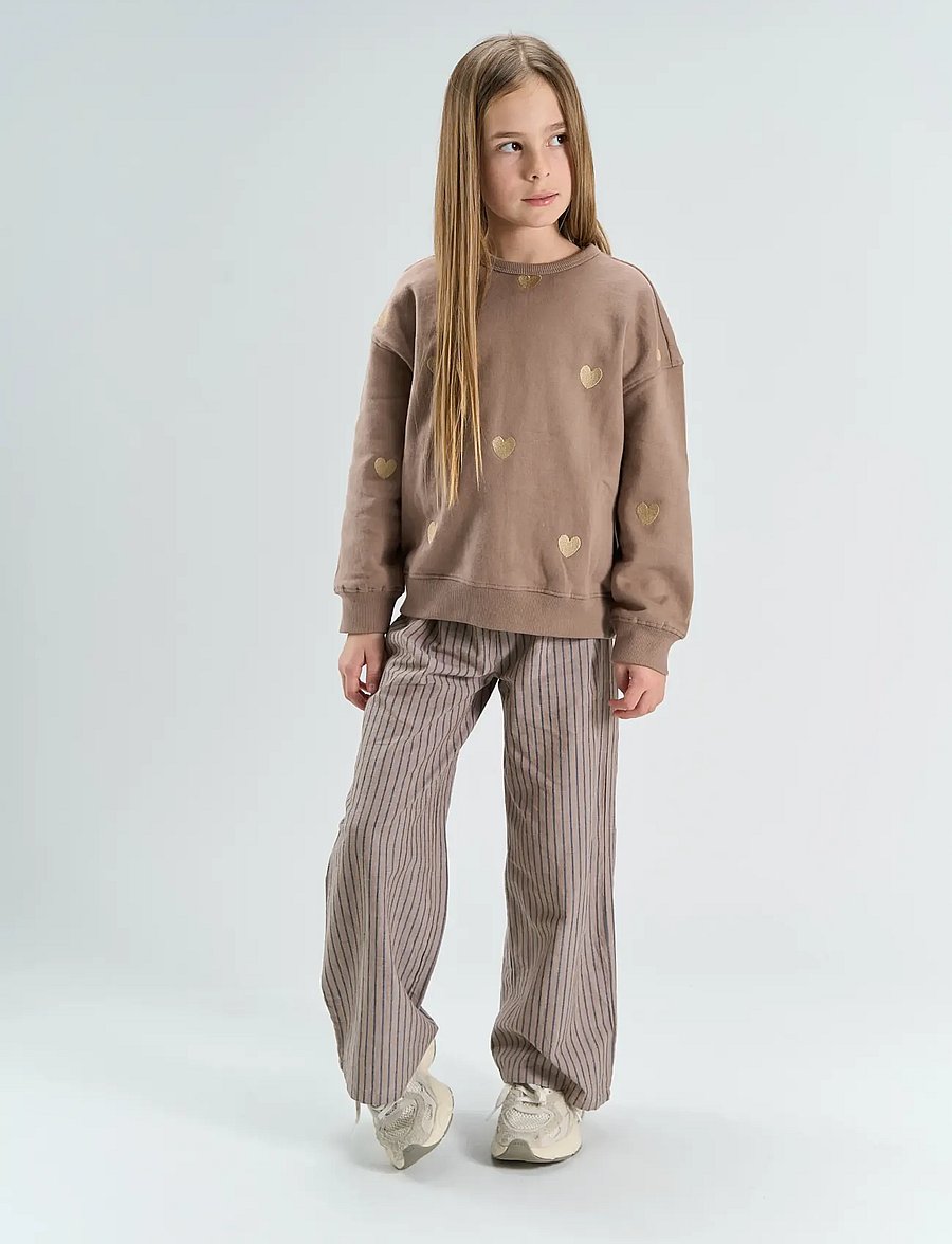The New - TNYolaine OS Sweatshirt - dressipluusid - taupe gray emb tn - 0