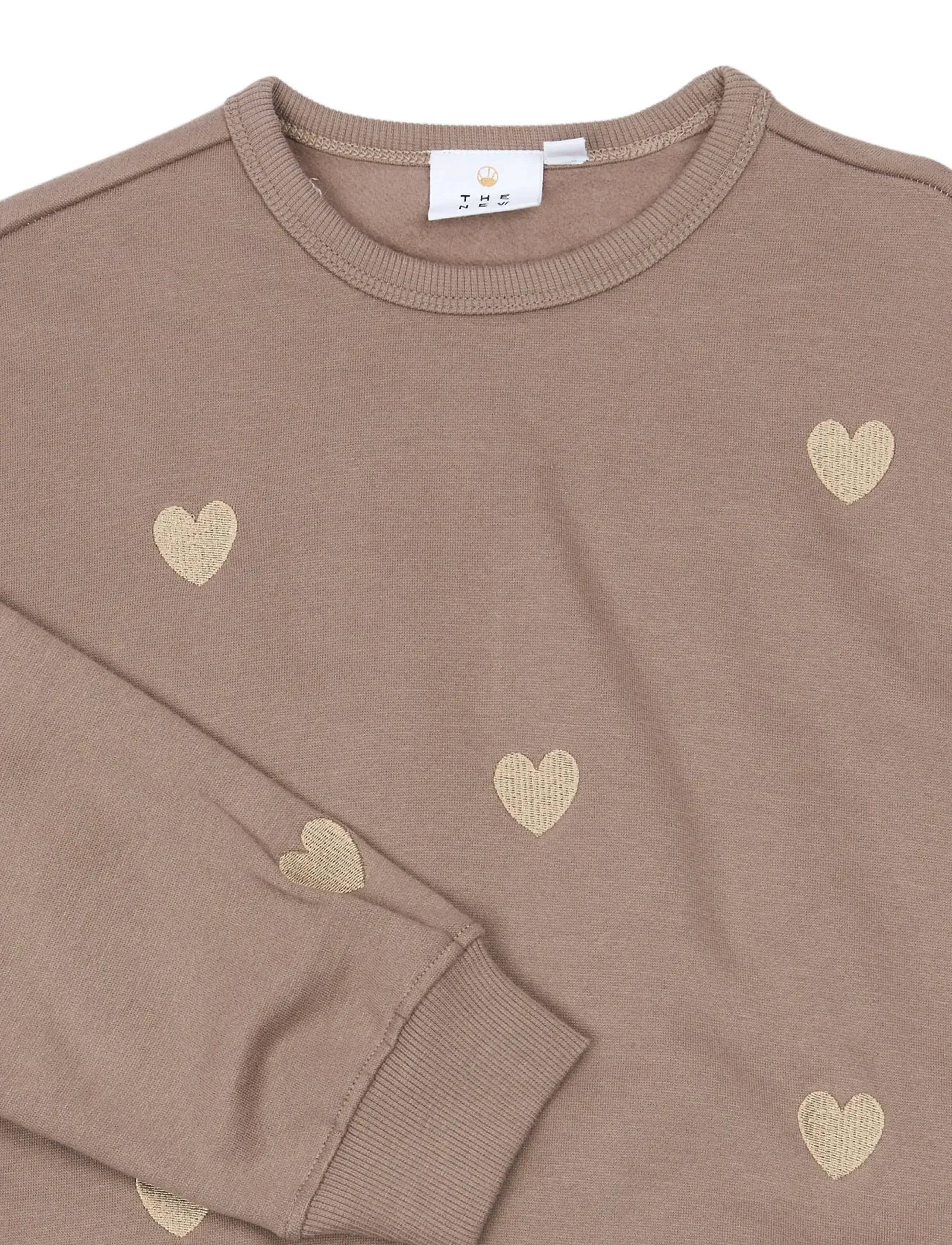 The New - TNYolaine OS Sweatshirt - dressipluusid - taupe gray emb tn - 4