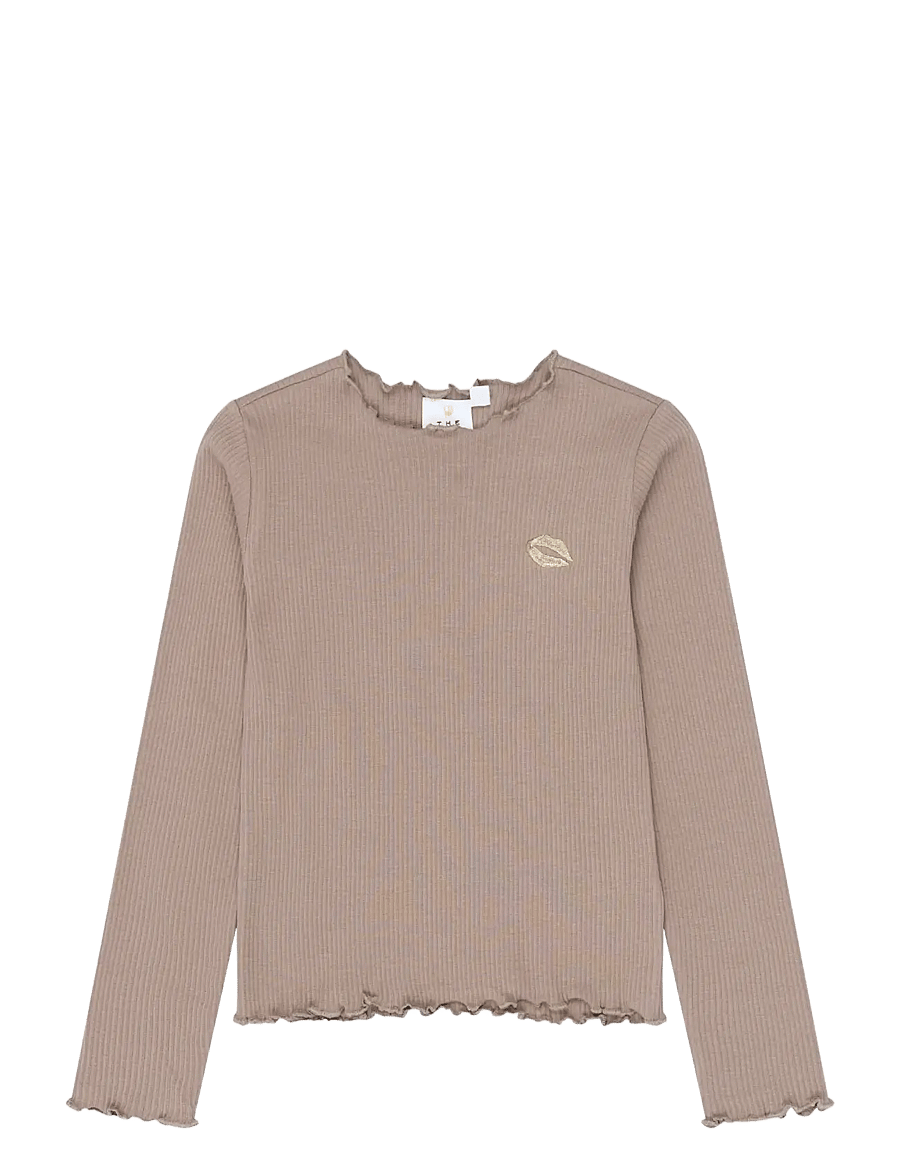 The New - TNYanna L_S Rib Tee - langärmelig - taupe gray tn - 1
