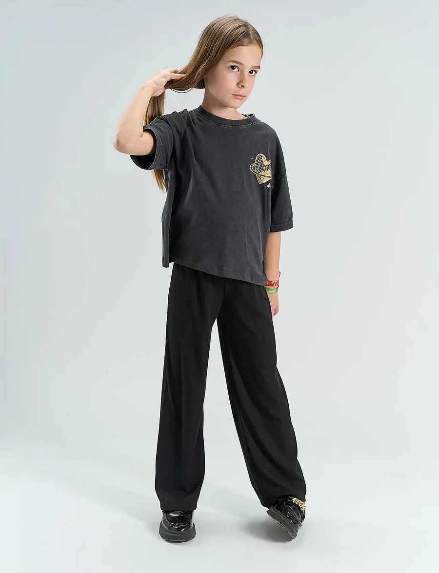 The New - TNYvette Wide Glitter Pants - einkaufen nach alter von - black beauty - 0