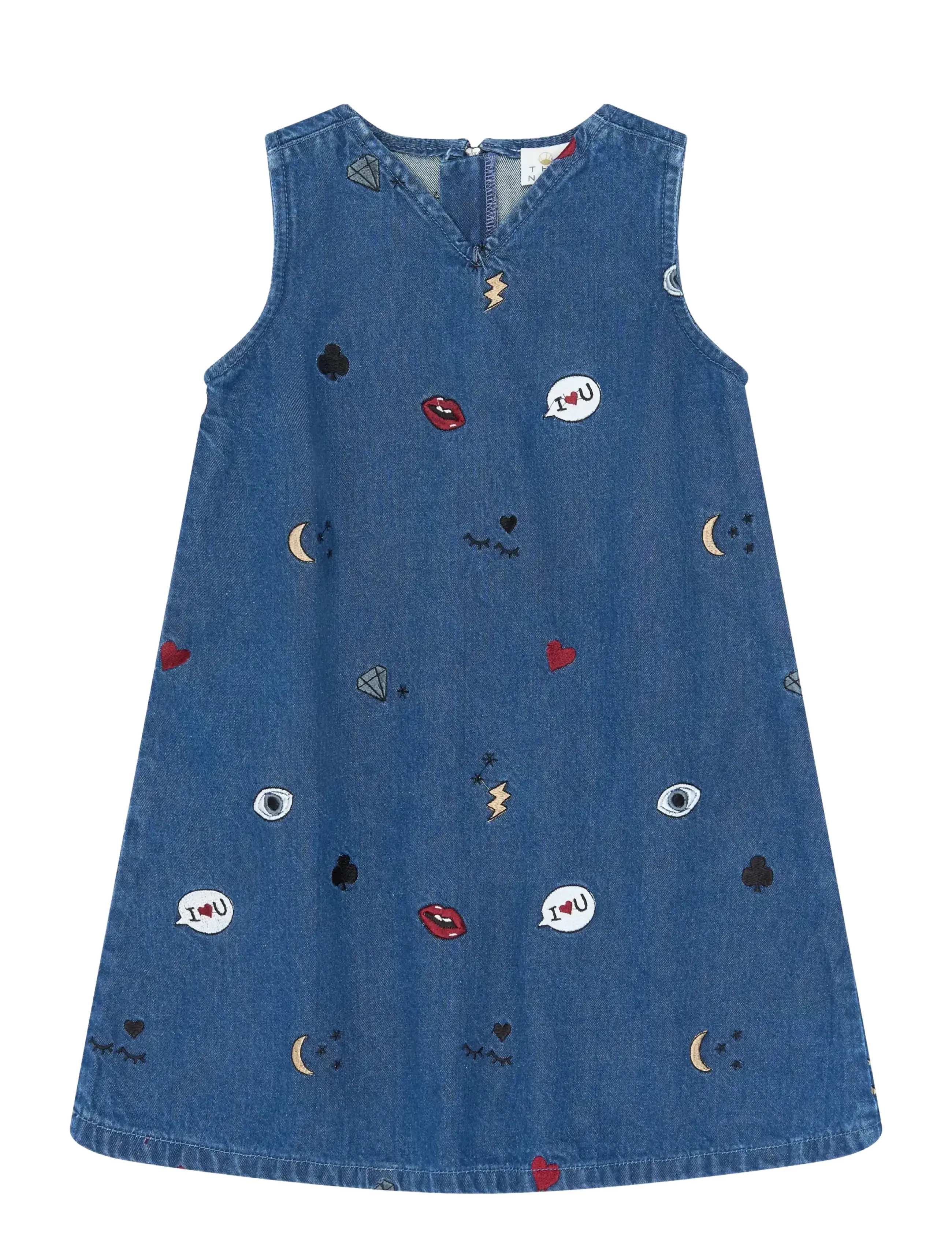 The New - TNYamila S_L Denim Dress - Ärmlösa vardagsklänningar - medium blue denim - 1
