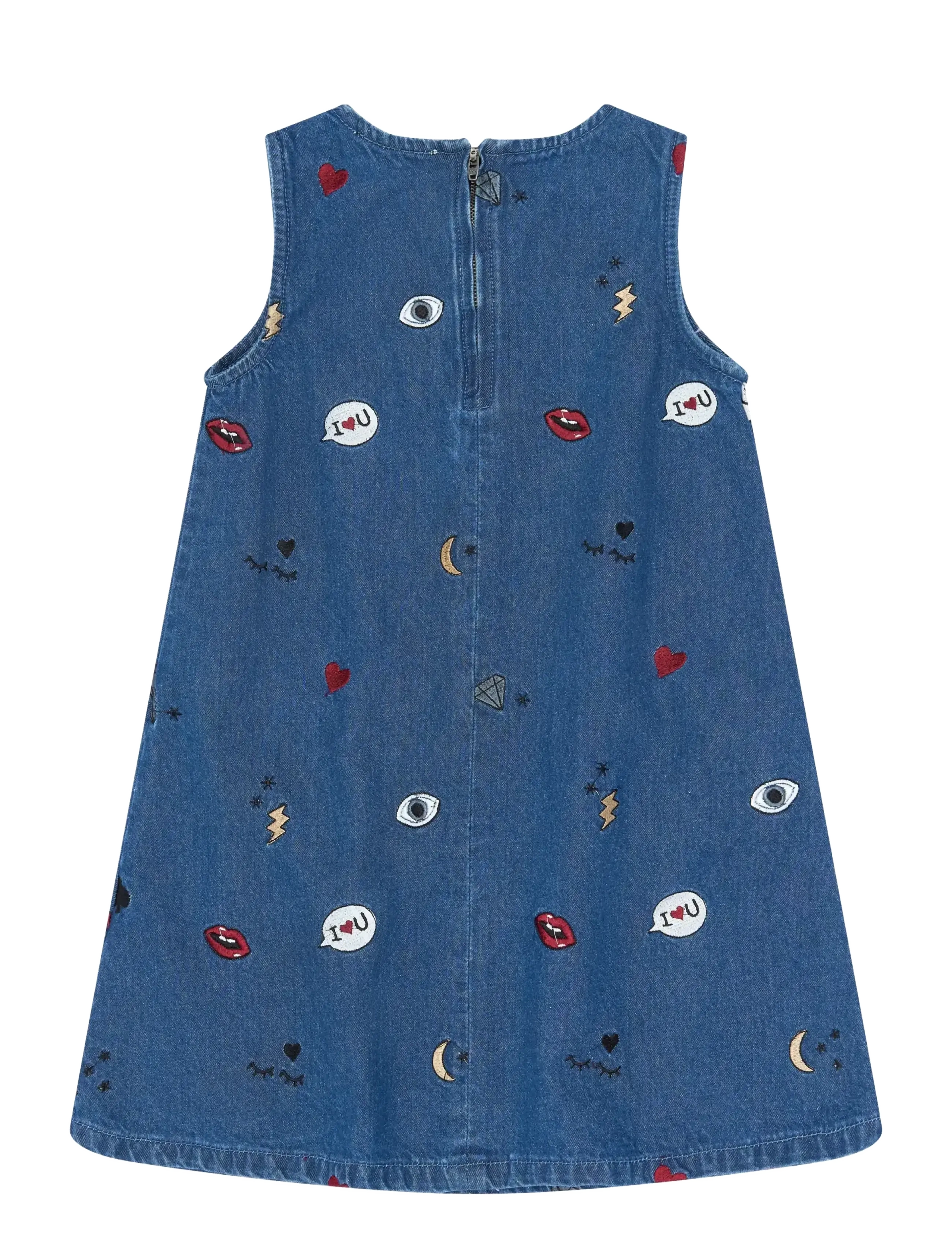 The New - TNYamila S_L Denim Dress - Ärmlösa vardagsklänningar - medium blue denim - 2