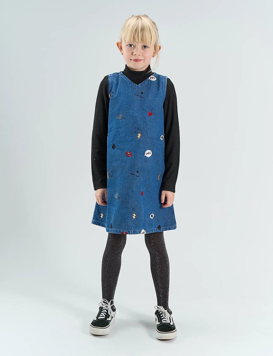 The New - TNYamila S_L Denim Dress - Ärmlösa vardagsklänningar - medium blue denim - 0