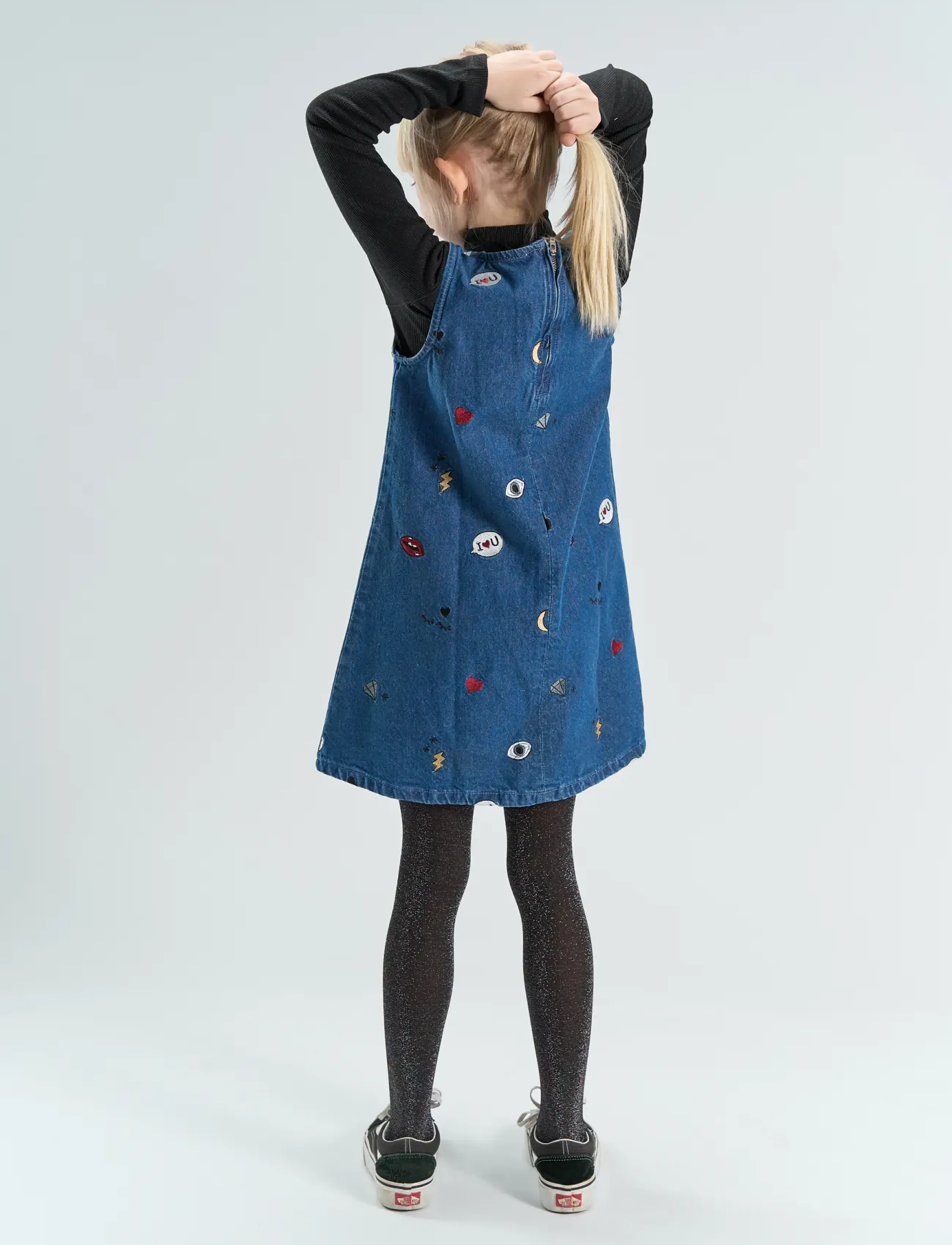 The New - TNYamila S_L Denim Dress - Ärmlösa vardagsklänningar - medium blue denim - 3