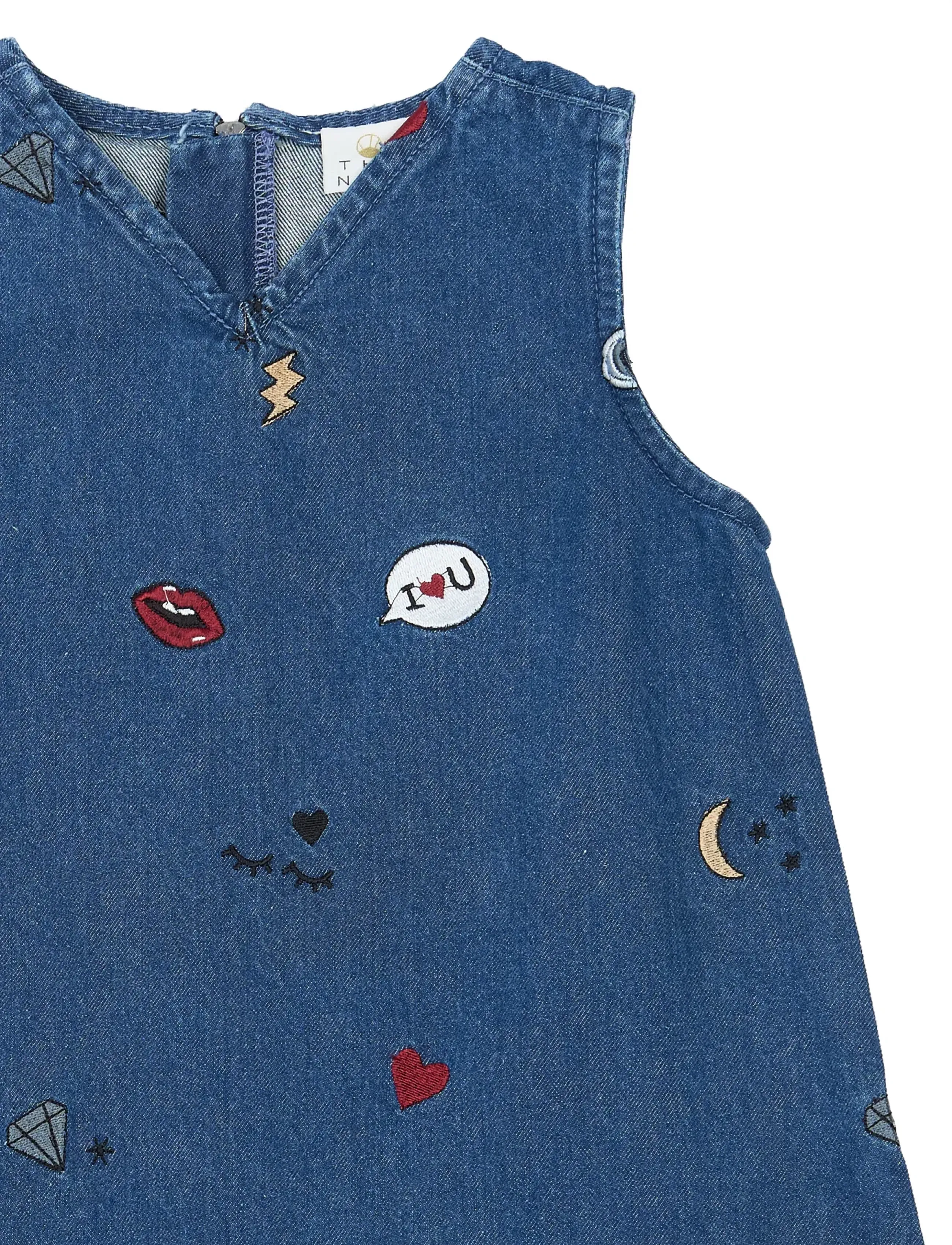 The New - TNYamila S_L Denim Dress - Ärmlösa vardagsklänningar - medium blue denim - 4