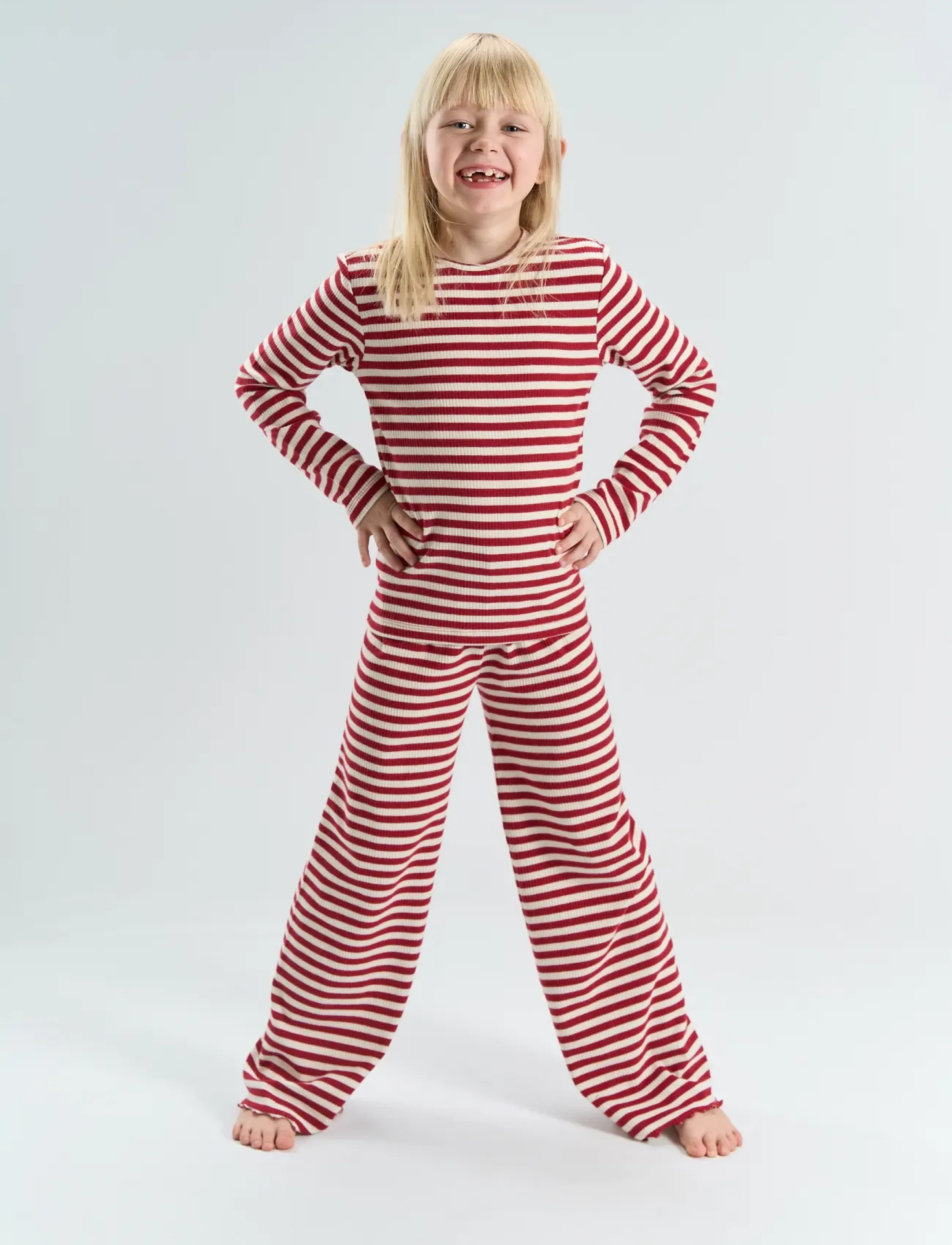 The New - TNMoore L_S Rib Tee - pikkade varrukatega t-särgid - rio red striped tn - 0