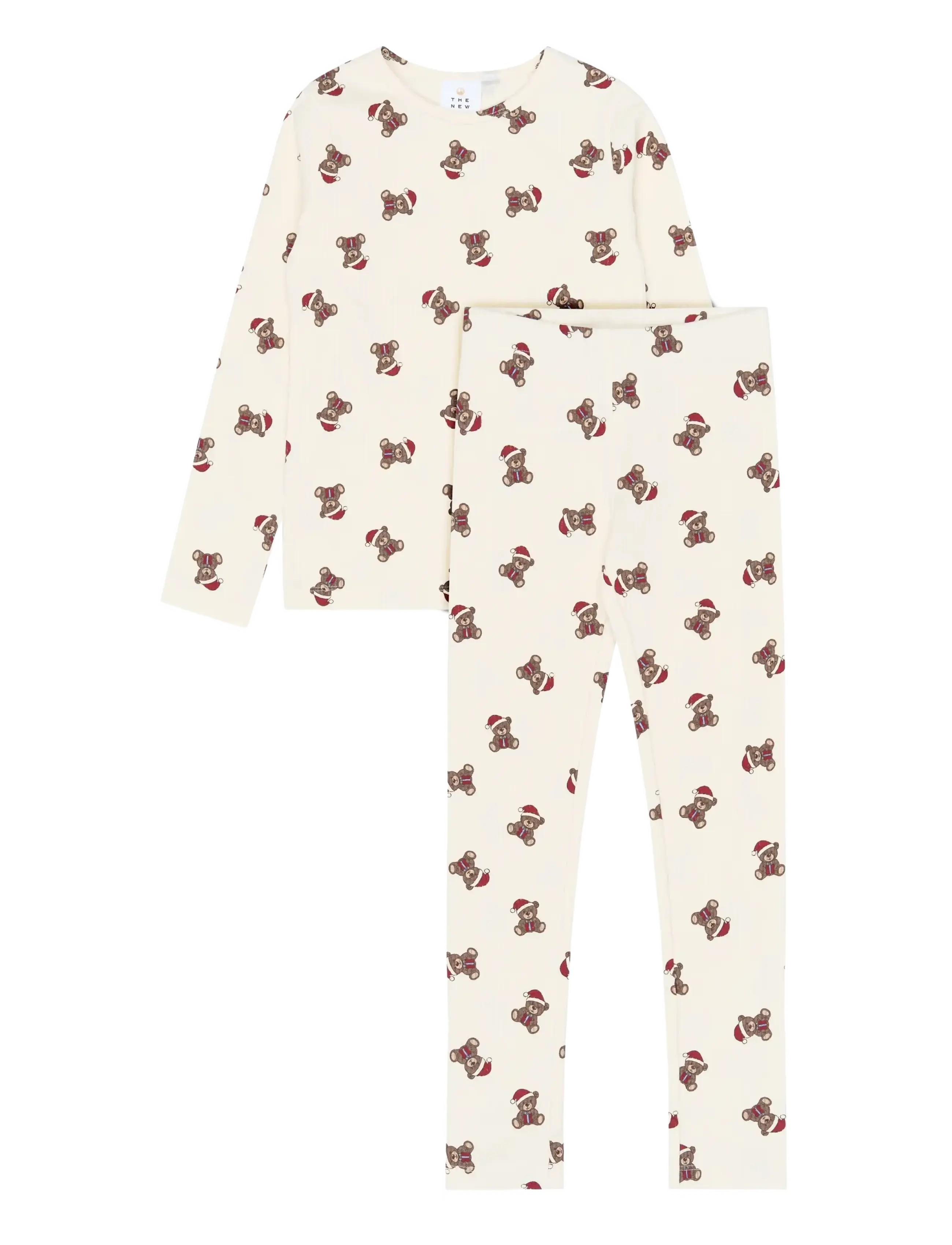 The New TNHoliday Teddy Rib Night Set - Komplektid - GARDENIA AOP / cream